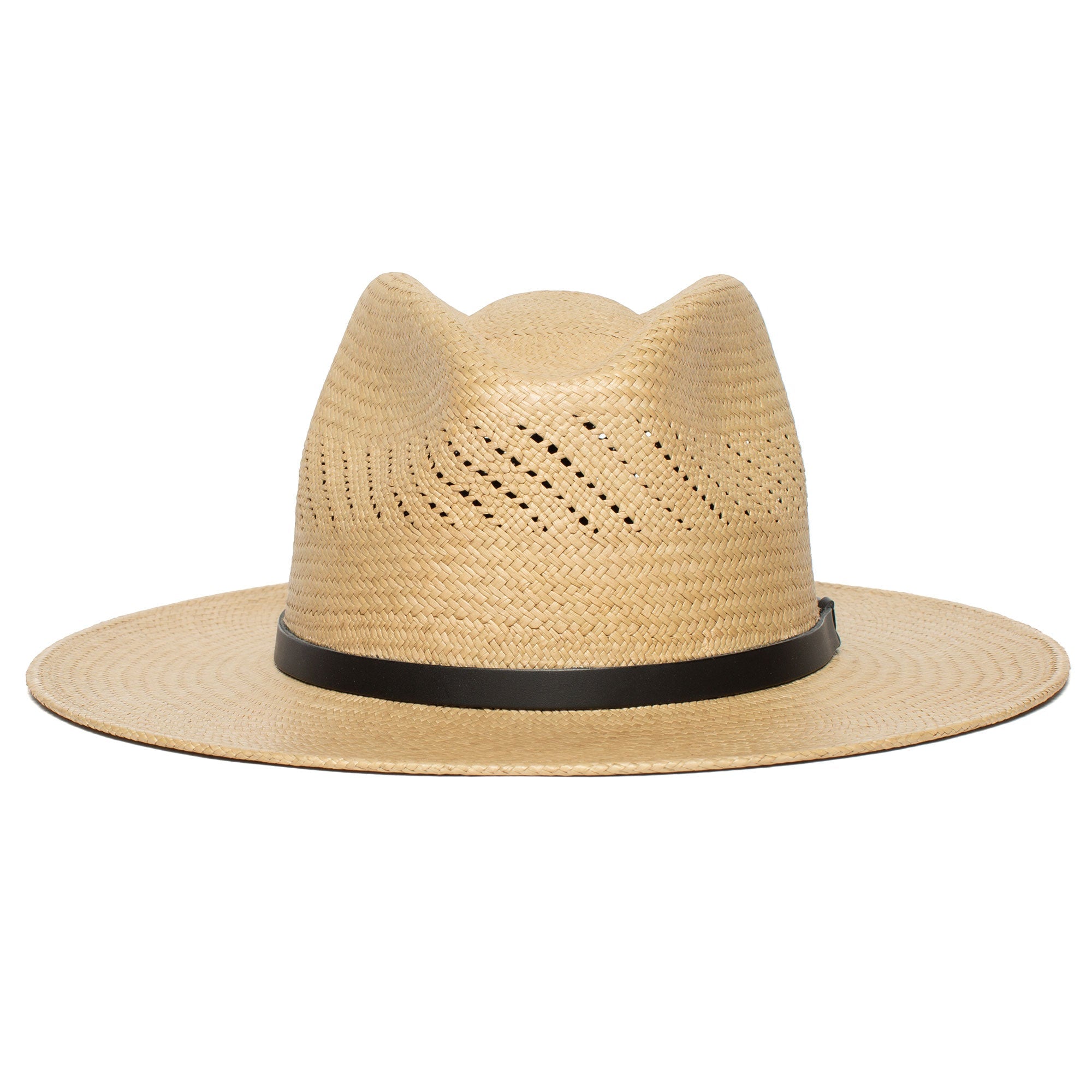 Goorin Bros. welfleet straw wide brim fedora Olive front view