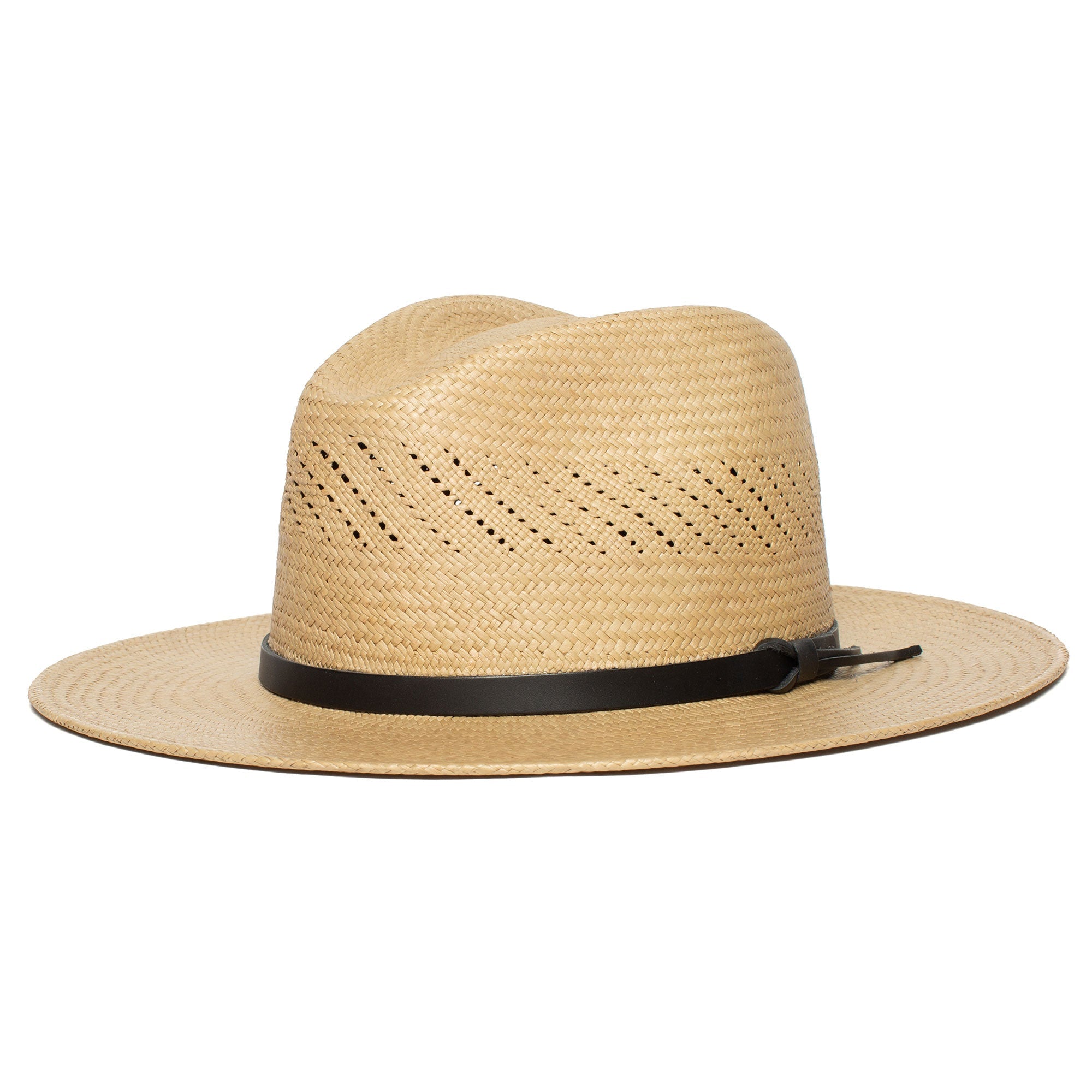 Goorin Bros. welfleet straw wide brim fedora Olive left side view