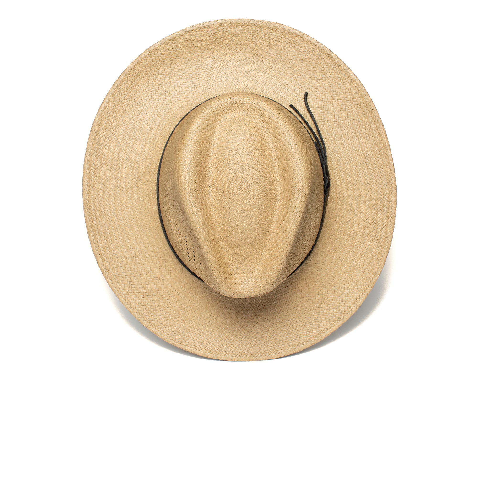 Goorin Bros. welfleet straw wide brim fedora Olive top view
