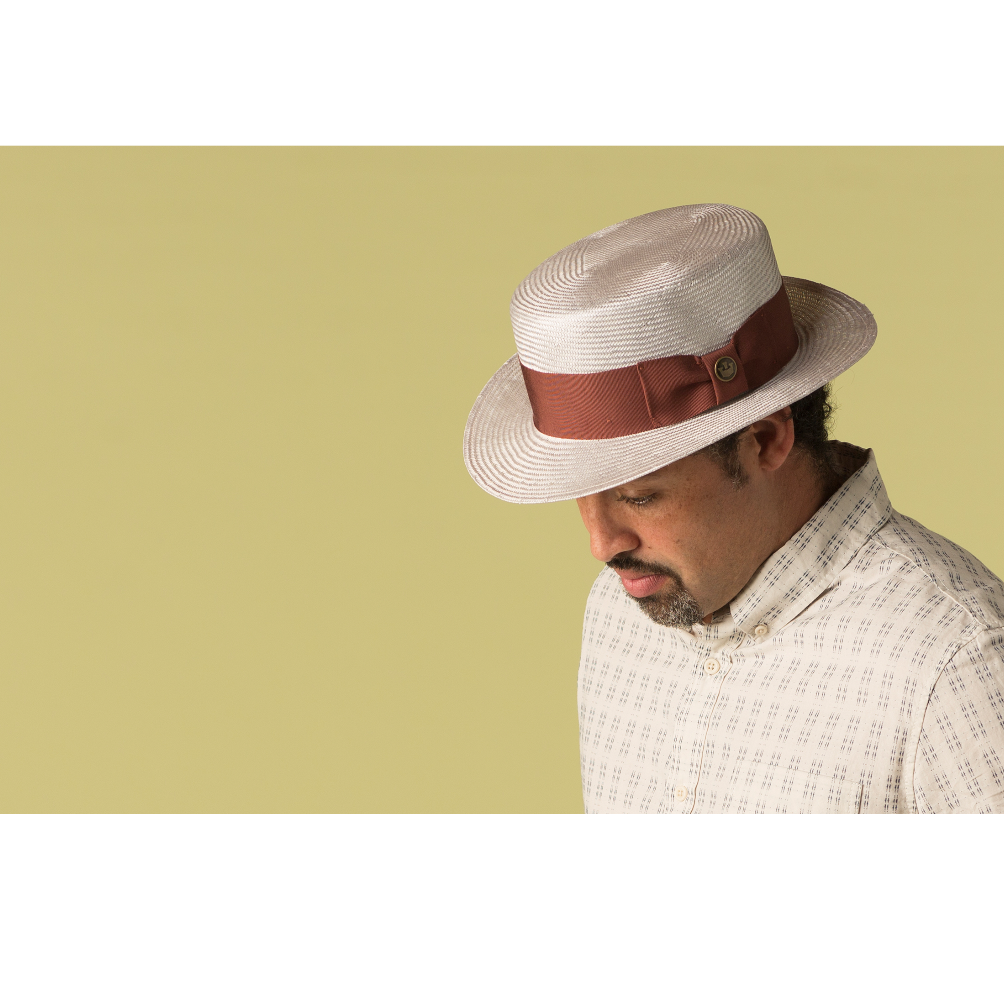 Goorin Bros. tipper prescot straw boater fedora Grey mens styling