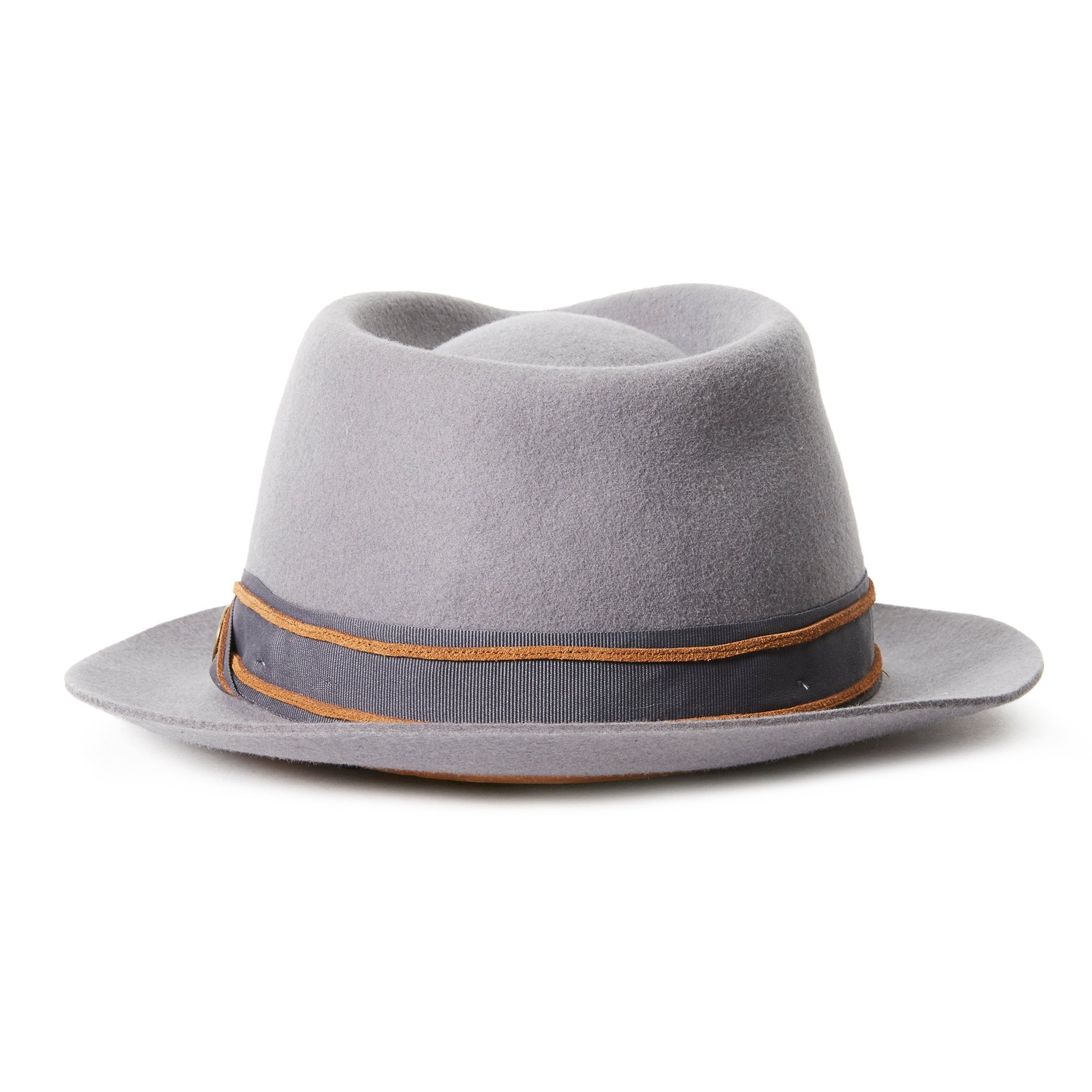 Goorin Bros. homer alaska teardrop medium brim felt fedora hat Grey back view