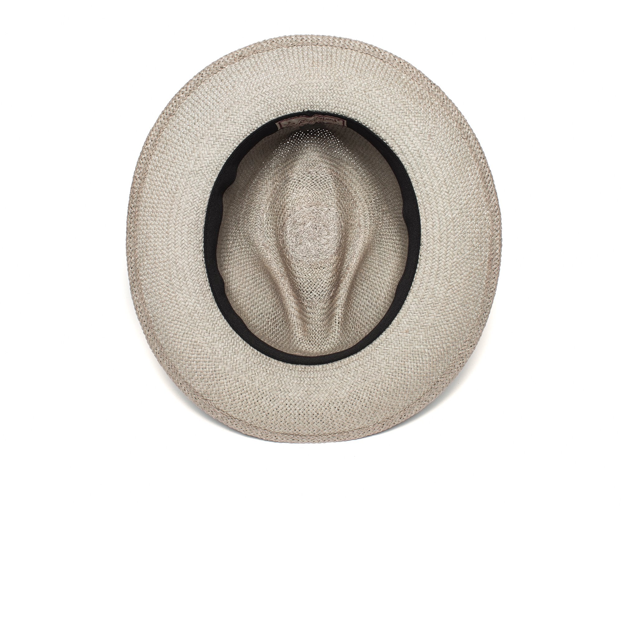 Goorin Bros. puerto lopez center dent wide brim straw fedora hat Grey under view