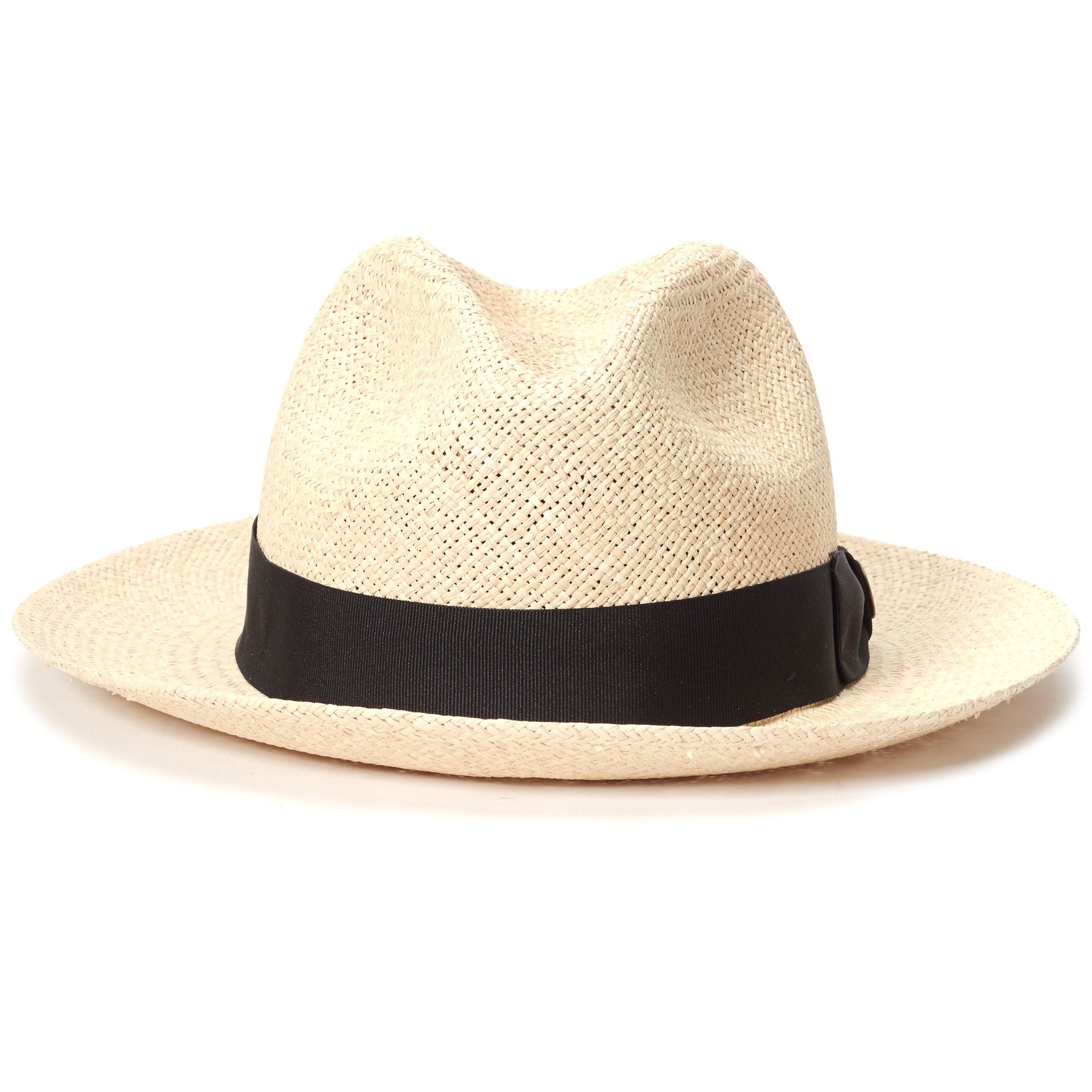 Goorin Bros. puerto lopez center dent wide brim straw fedora hat Natural front view