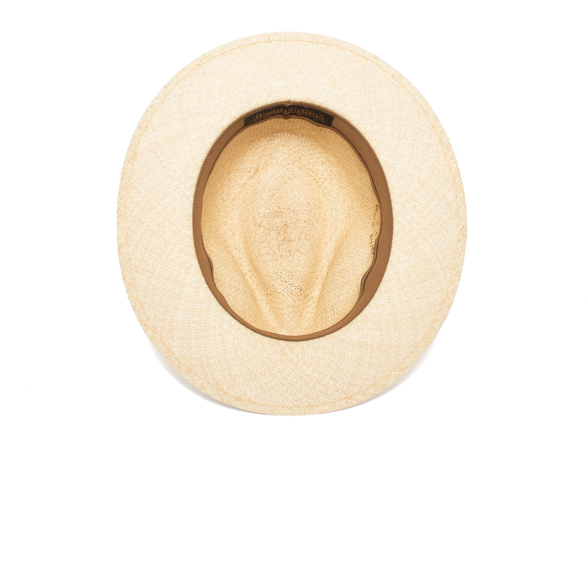 Goorin Bros. puerto lopez center dent wide brim straw fedora hat Natural under view
