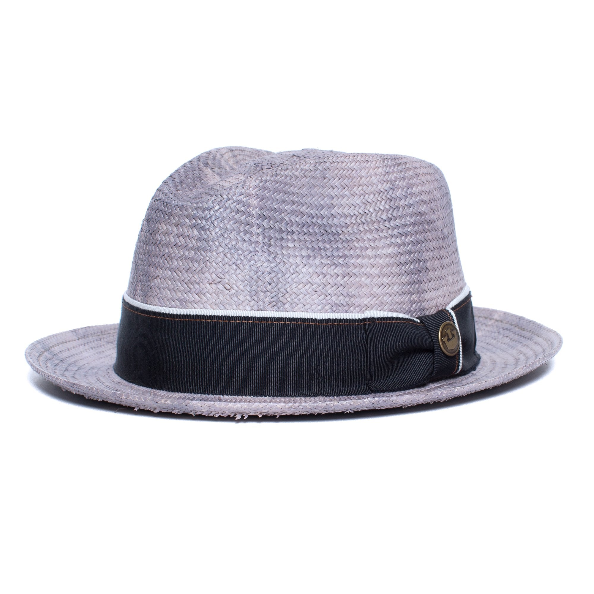 Goorin Bros. charlie grateful teardrop medium brim straw fedora hat Blue left side view