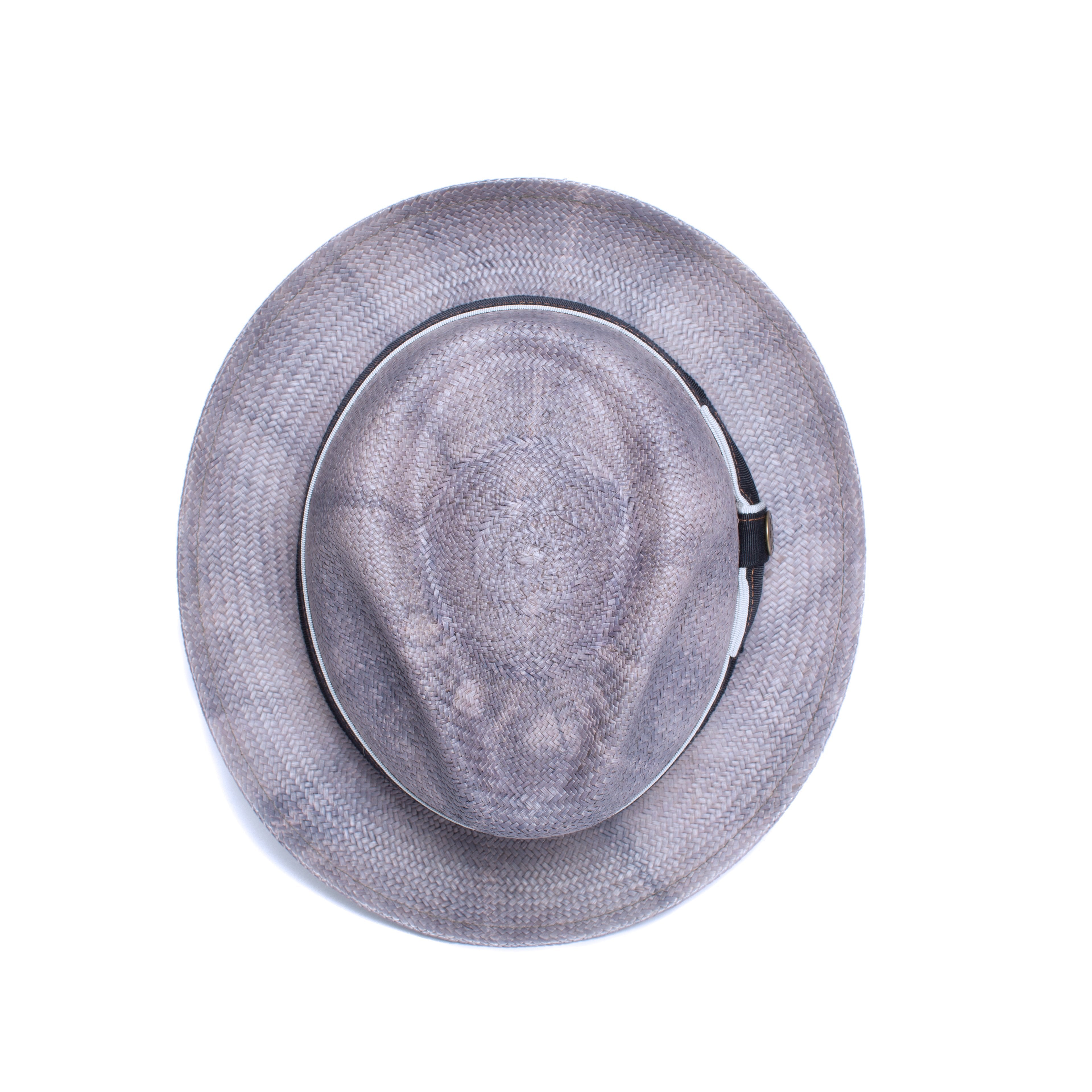 Goorin Bros. charlie grateful teardrop medium brim straw fedora hat Blue top view
