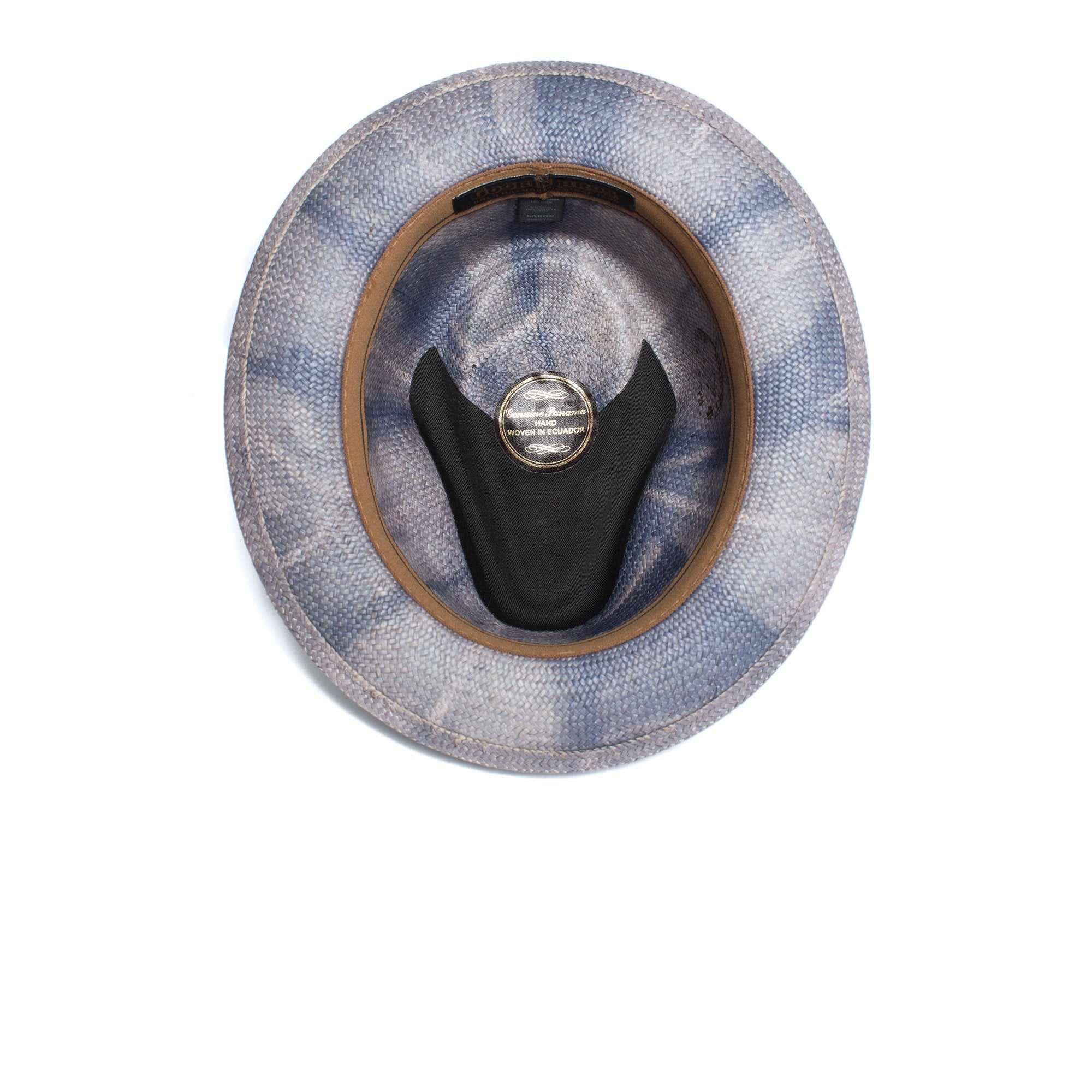 Goorin Bros. charlie grateful teardrop medium brim straw fedora hat Blue under view