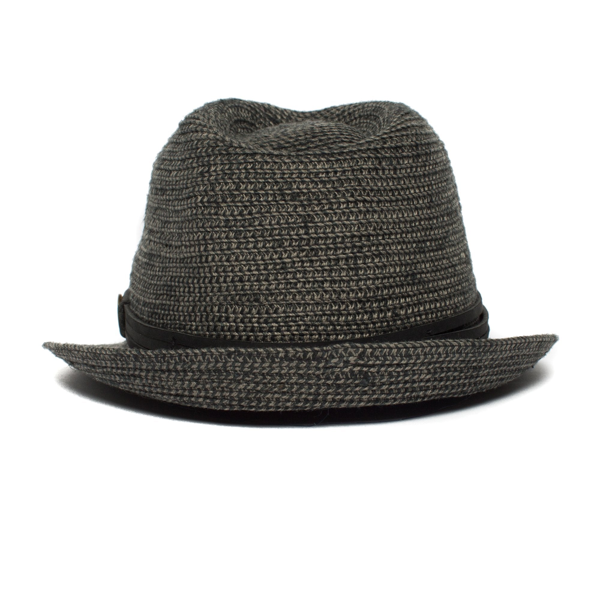 Goorin Bros. laying low teardrop short brim straw fedora hat Black back view
