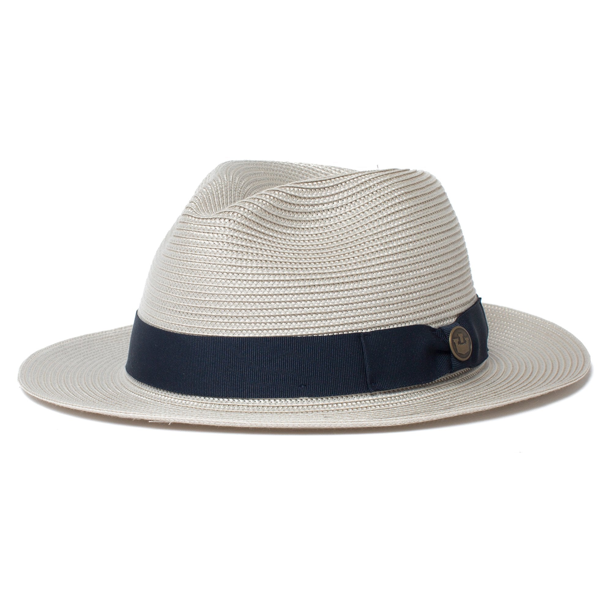 Goorin Bros. love me center dent medium brim polypropelene fedora hat Grey left side view
