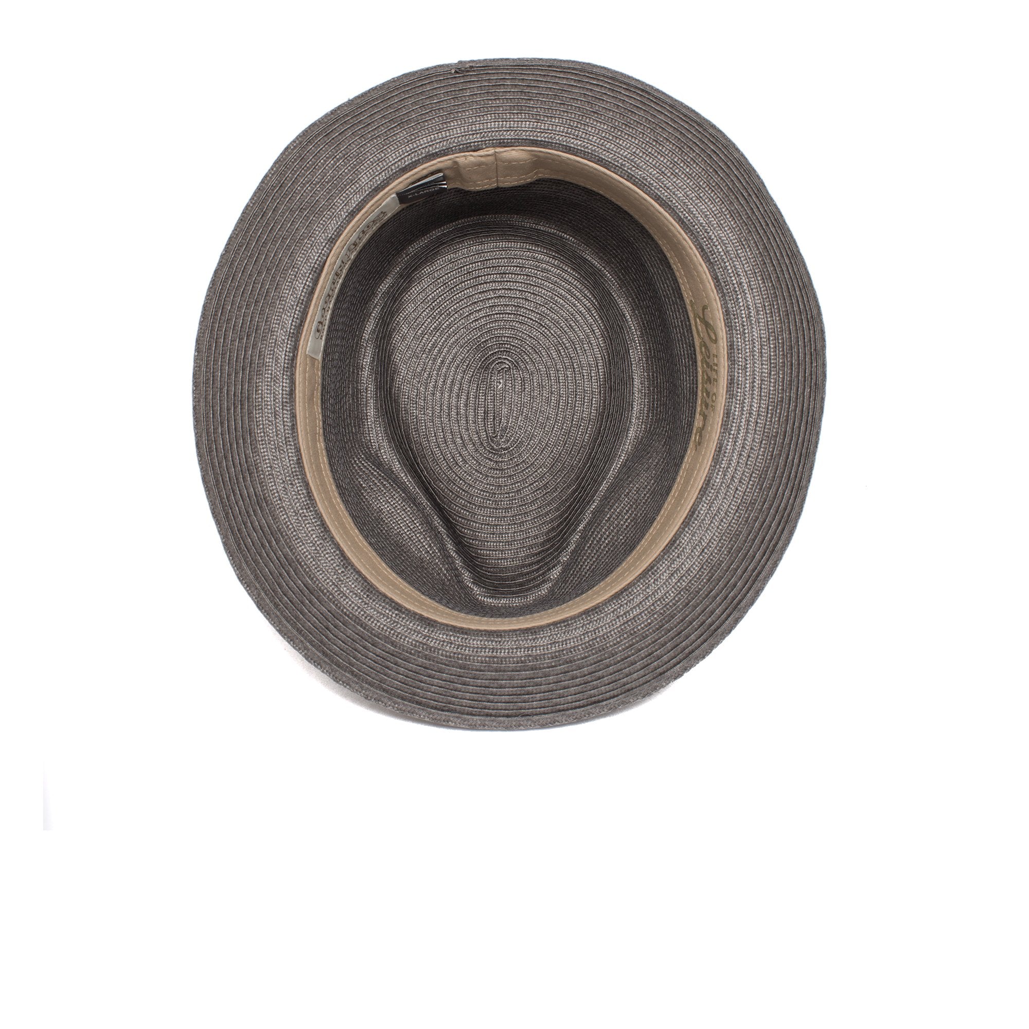 Goorin Bros. enjoy the ride teardrop medium brim polypropelene fedora hat Grey under view