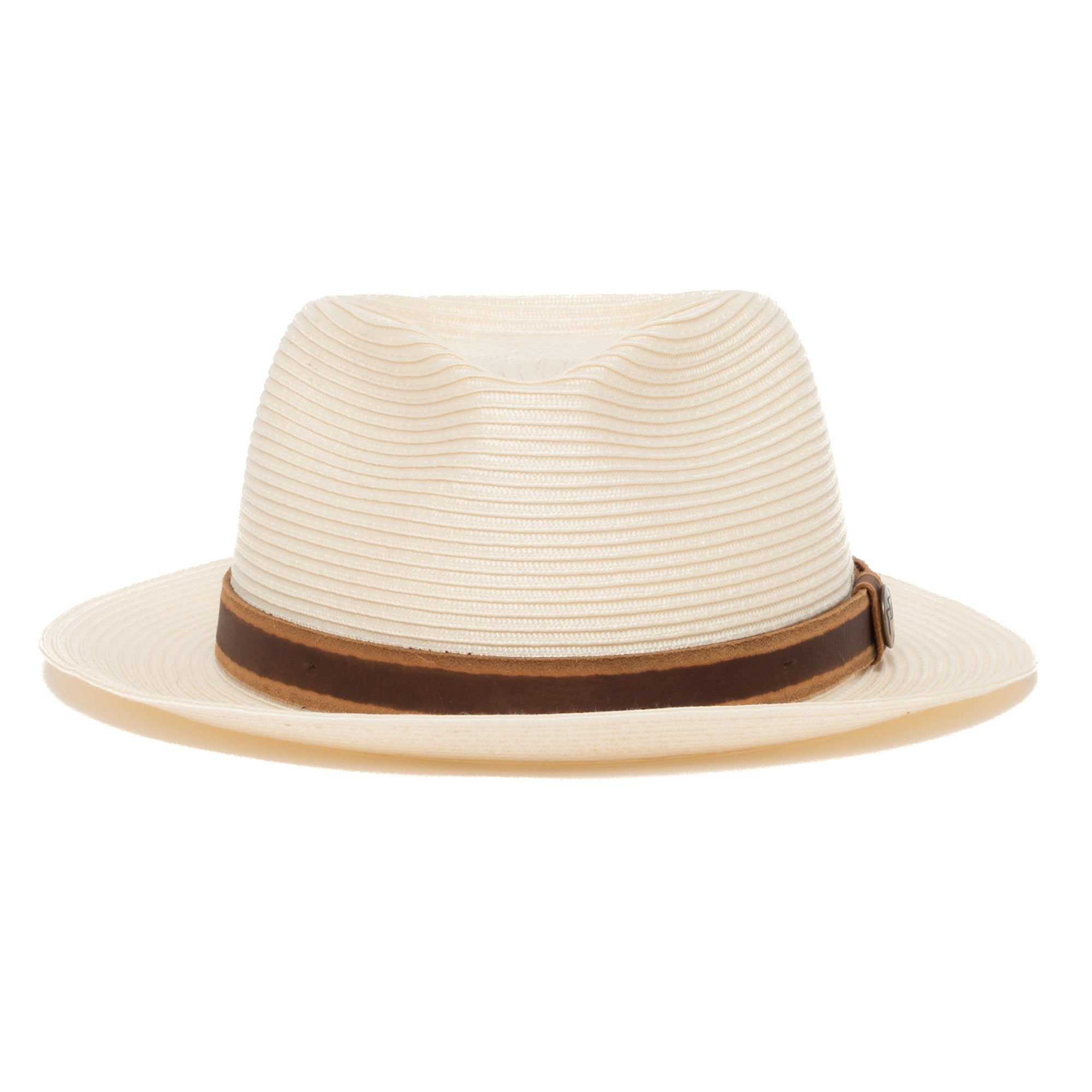 Goorin Bros. enjoy the ride teardrop medium brim polypropelene fedora hat White front view