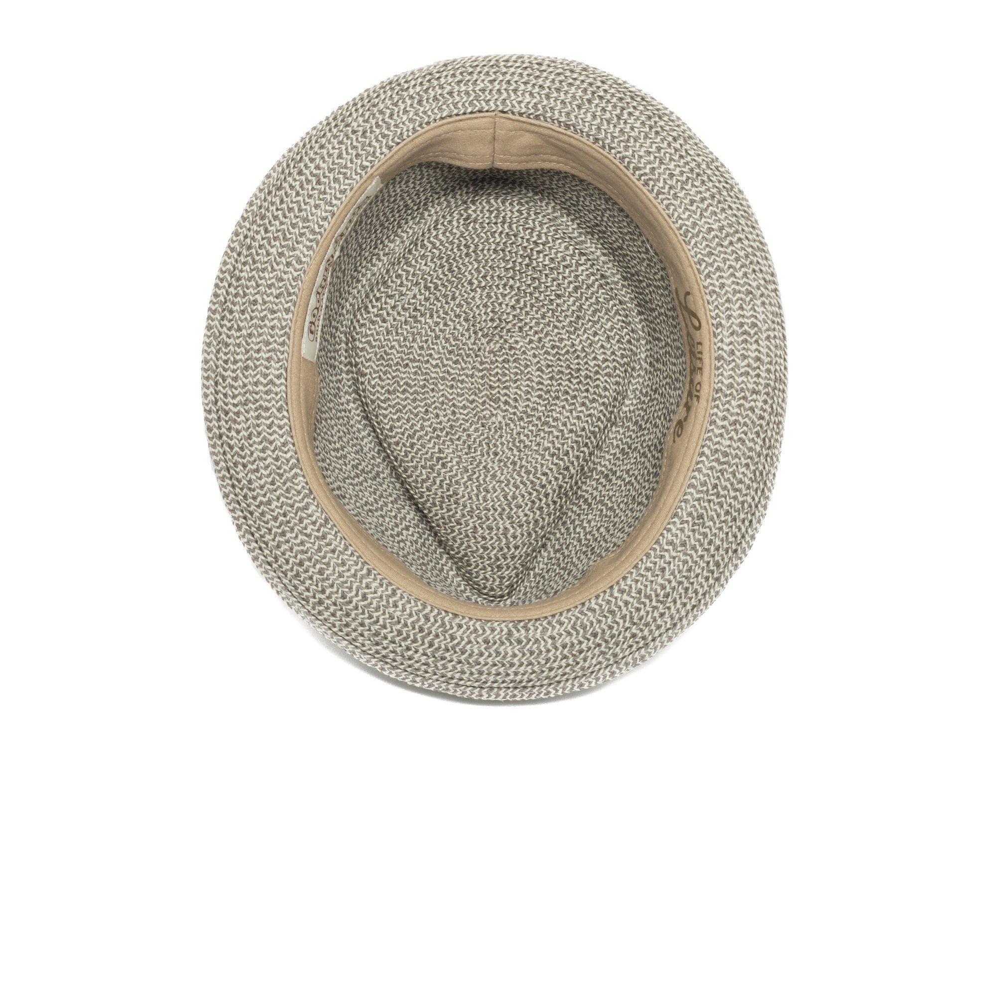 Goorin Bros. take a break diamond short brim straw porkpie fedora hat Grey under view