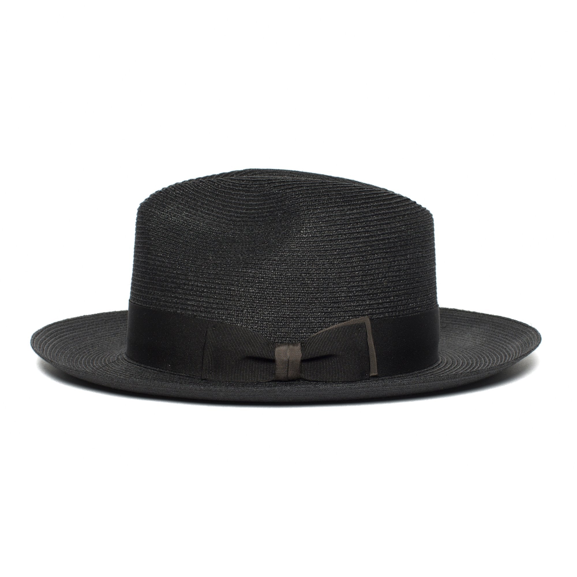 Goorin Bros. butch jackson center dent wide brim straw fedora hat Black side view
