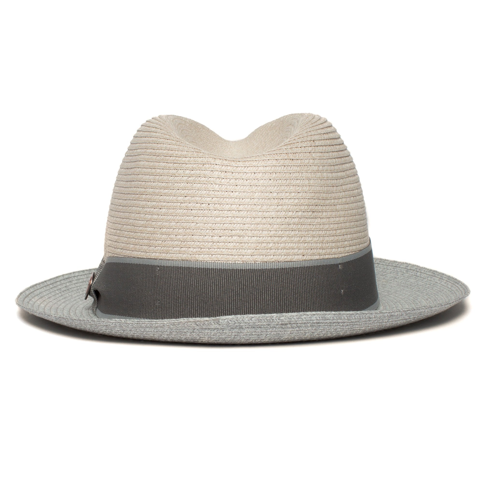 Goorin Bros. brighton high center dent medium brim paper poly blend fedora hat White back view