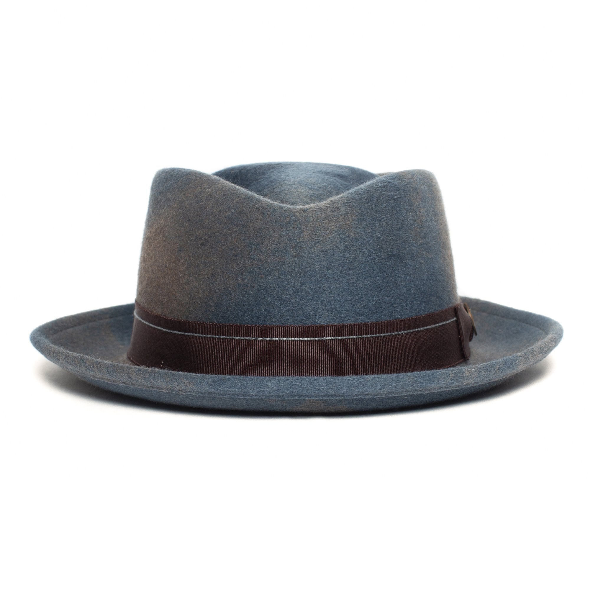 Goorin Bros. note king diamond medium brim felt porkpie fedora hat Slate front view