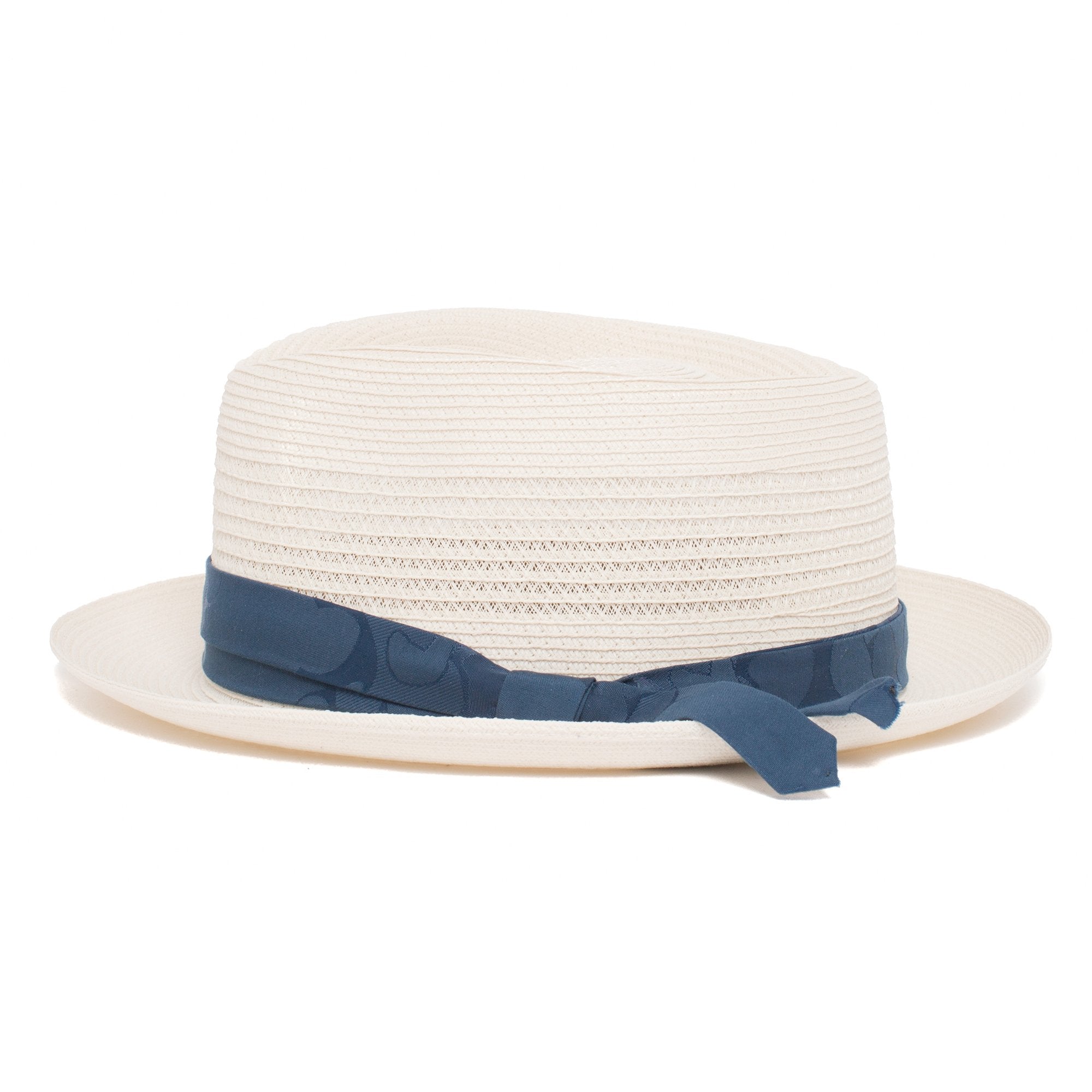 Goorin Bros. fancy dog diamond medium brim straw porkpie fedora hat Natural side view