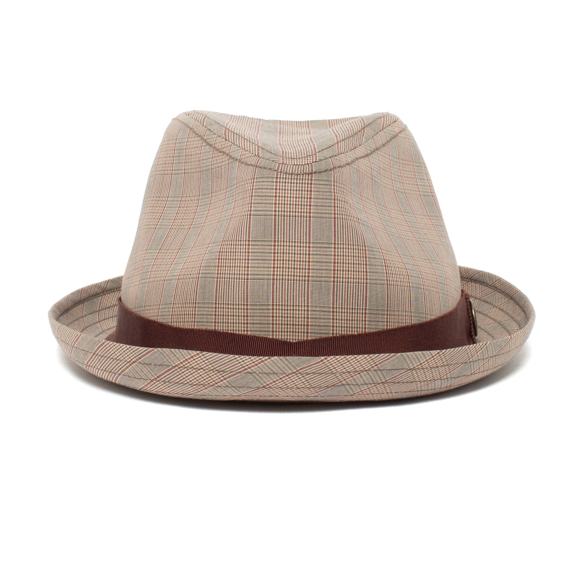 Goorin Bros. the occasion center dent short brim cotton fedora hat Tan front view