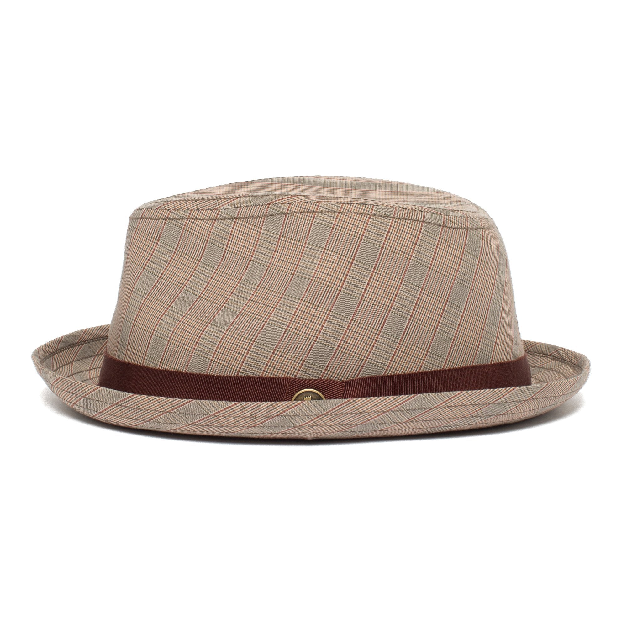 Goorin Bros. the occasion center dent short brim cotton fedora hat Tan side view