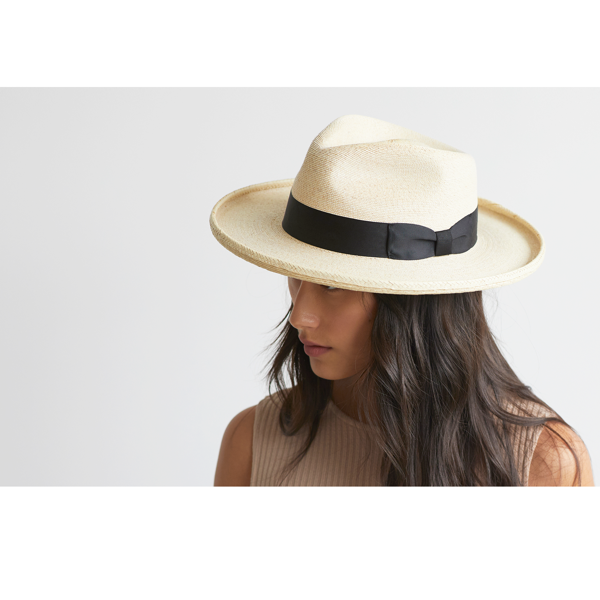 Goorin Bros. tomas santiago teardrop wide brim straw fedora hat White womens styling