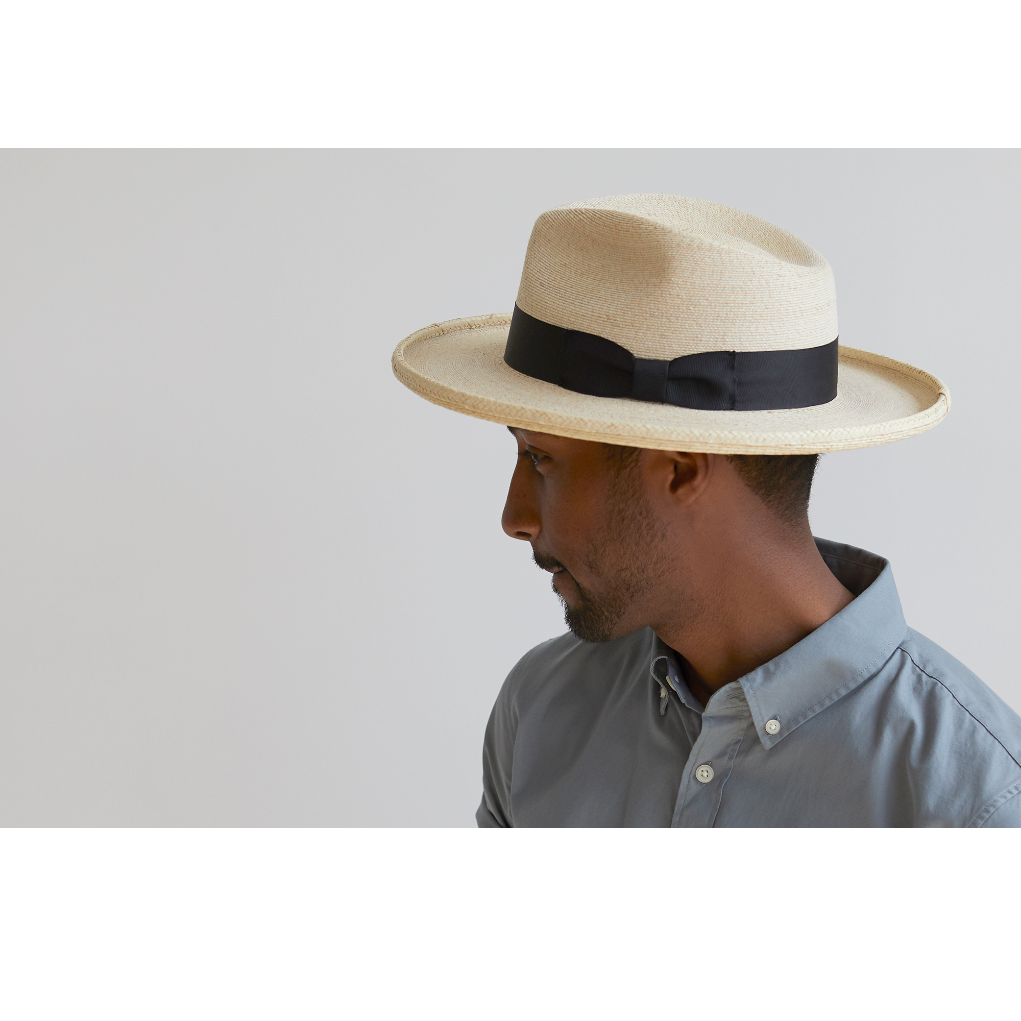 Goorin Bros. tomas santiago teardrop wide brim straw fedora hat White mens styling