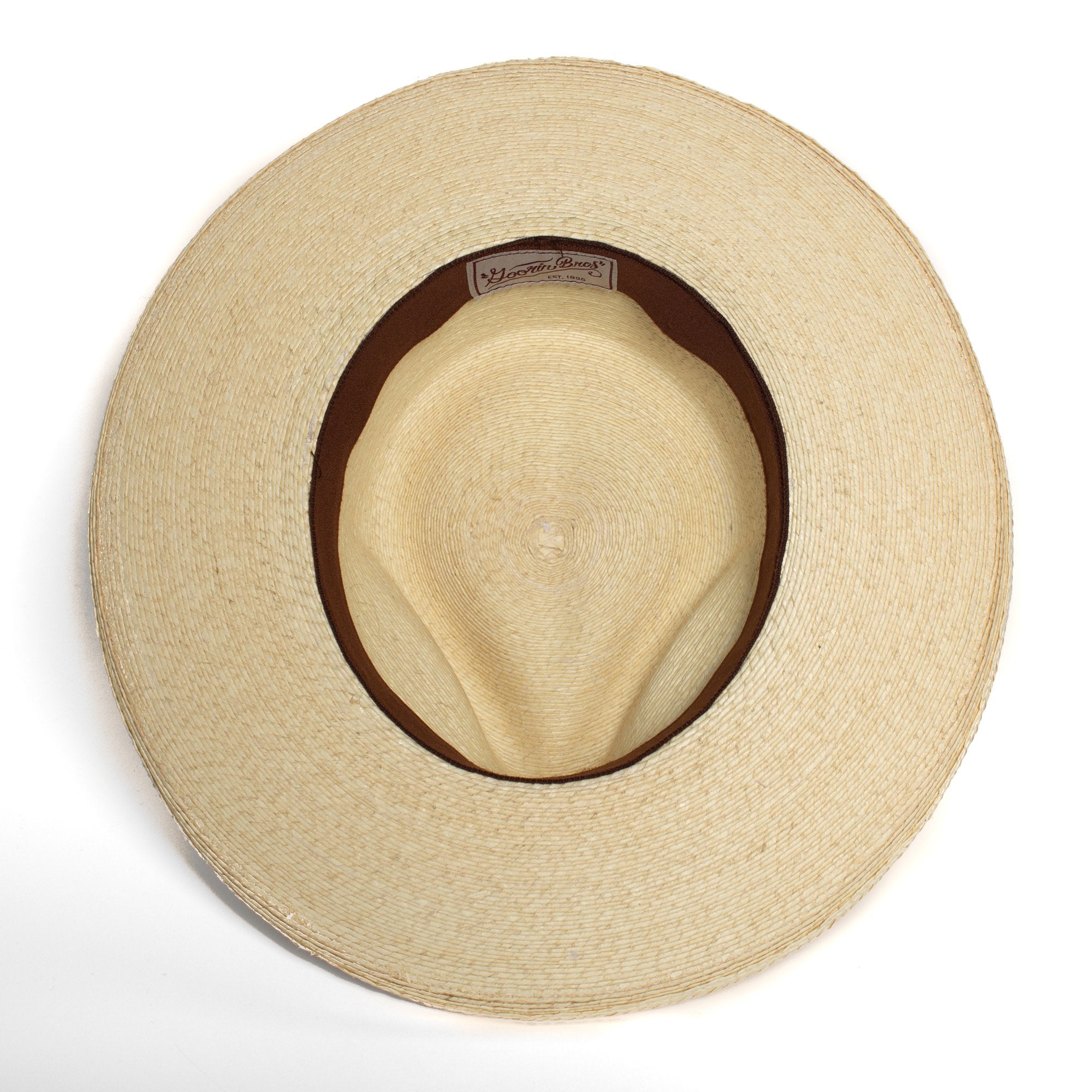 Goorin Bros. tomas santiago teardrop wide brim straw fedora hat White under view