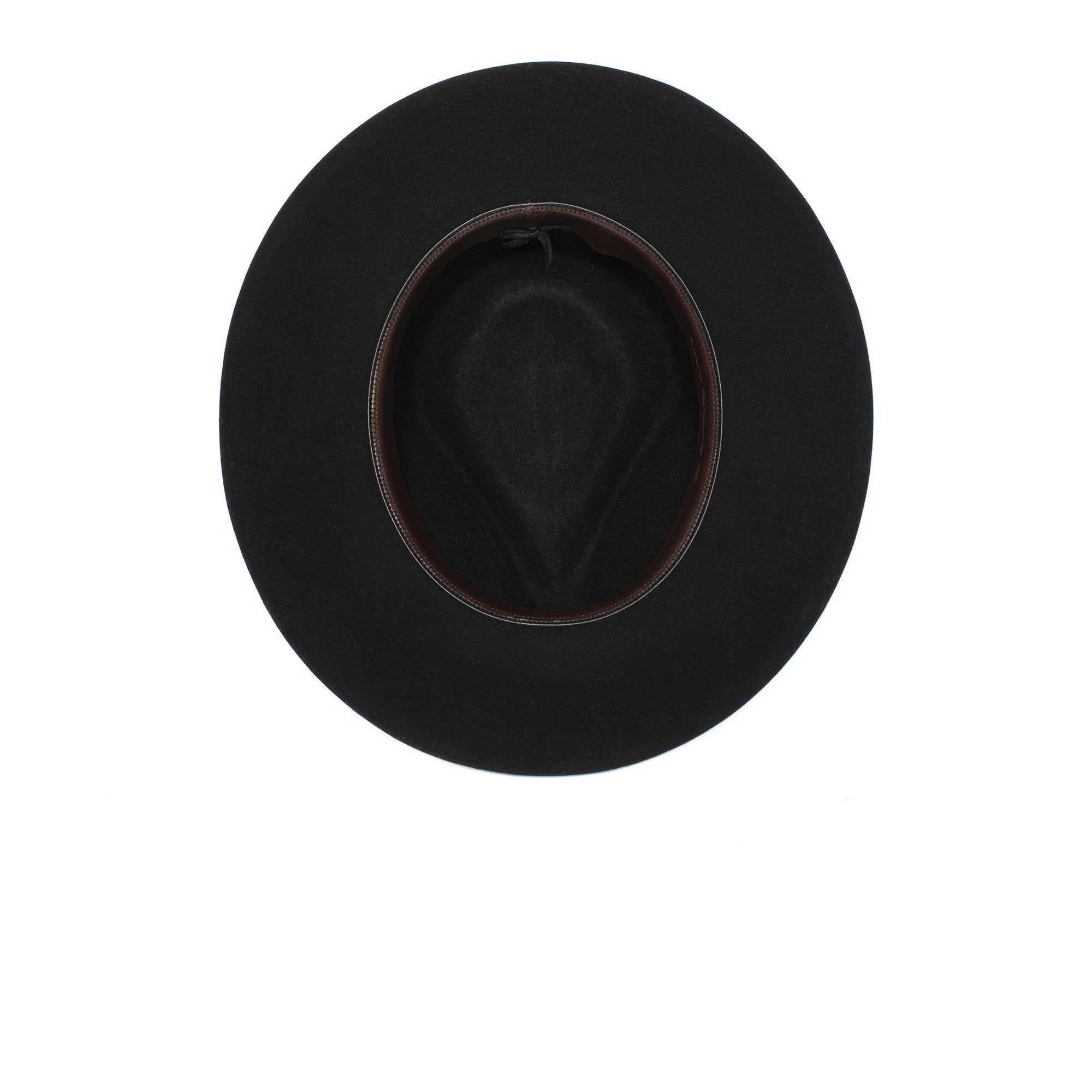 Goorin Bros. colonel pierce teardrop wide brim felt fedora hat Black under view