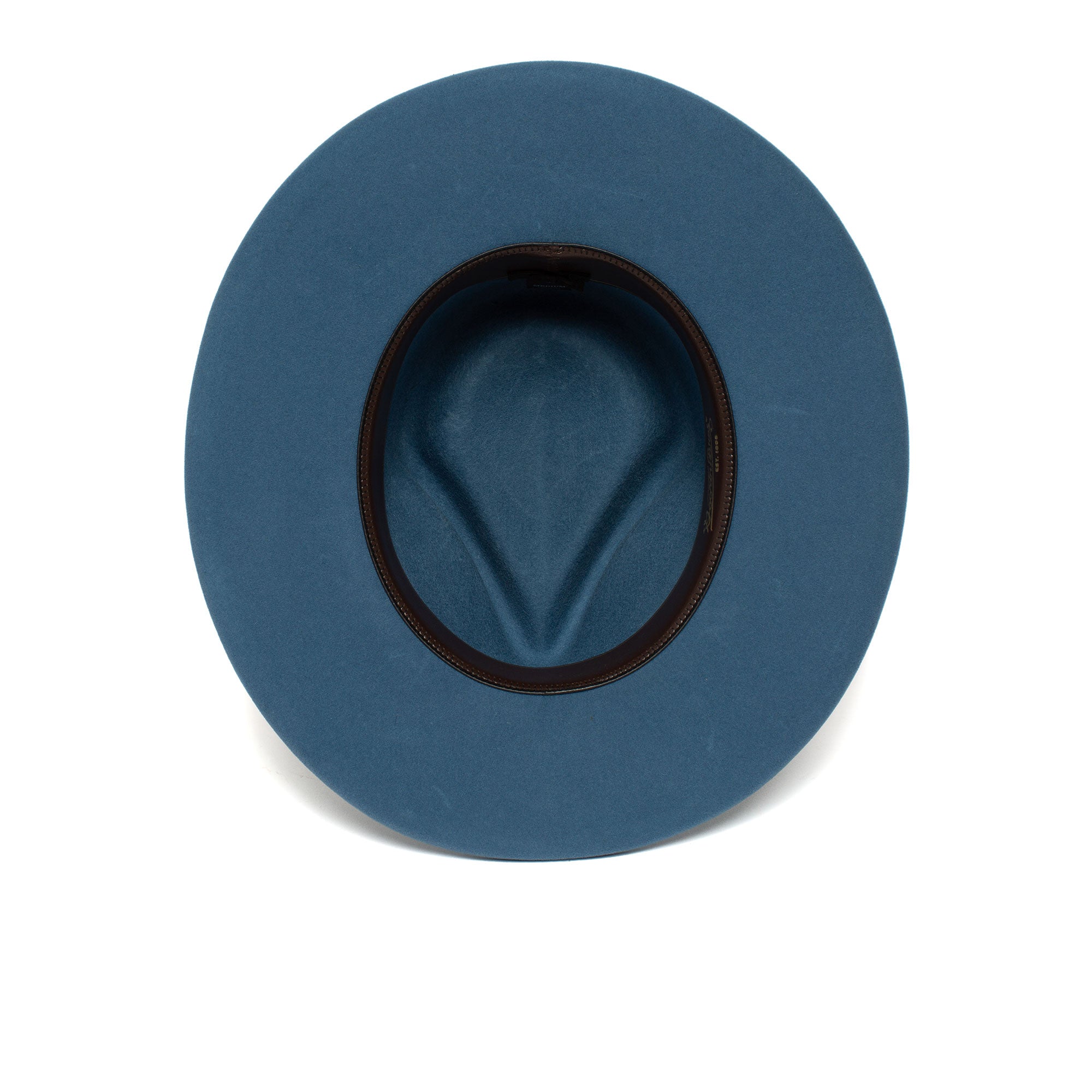 Goorin Bros. colonel pierce teardrop wide brim felt fedora hat Blue under view