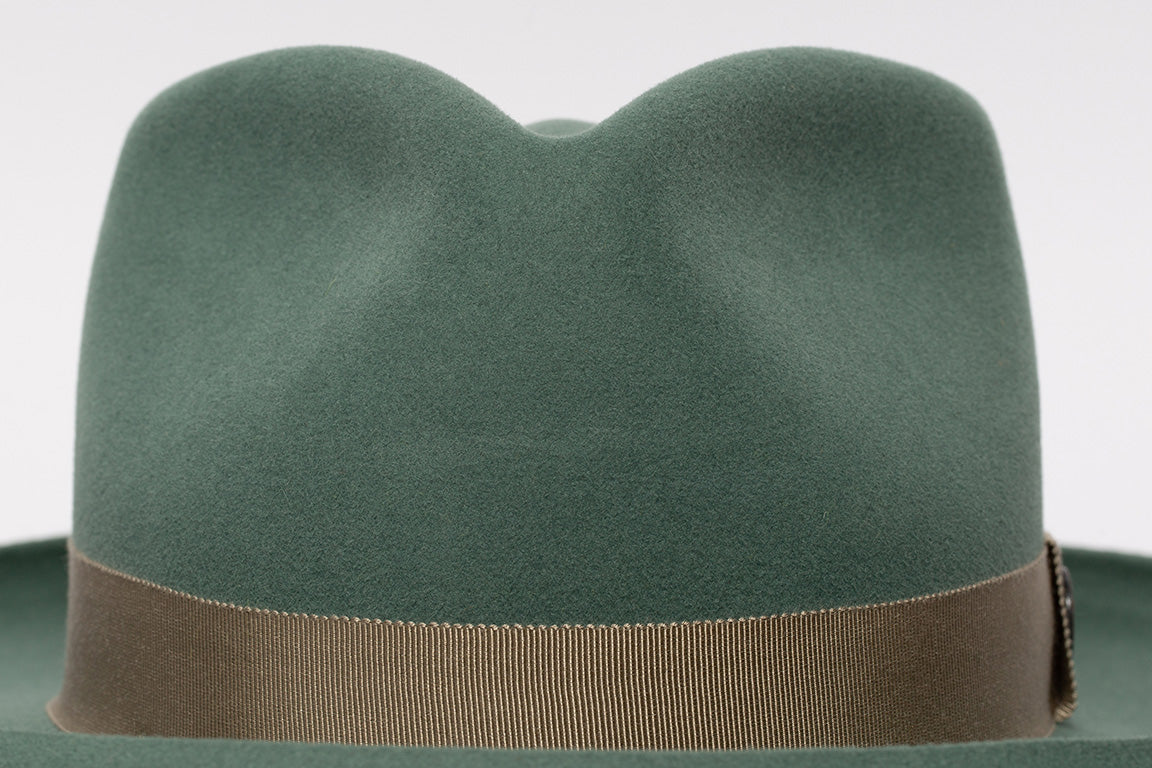 Goorin Bros. colonel pierce teardrop wide brim felt fedora hat Olive Material Zoom in