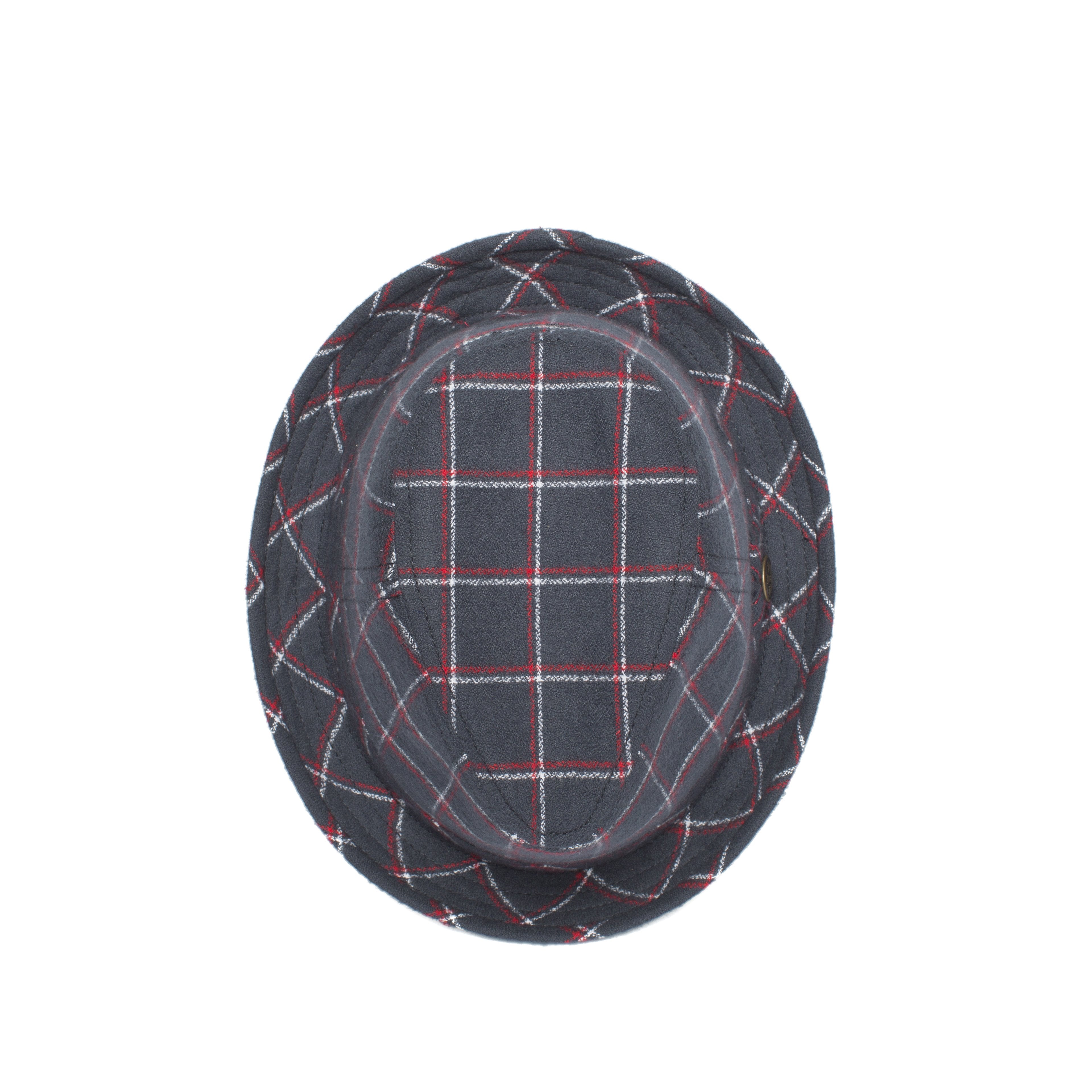 Goorin Bros. canyon reef center dent short brim cotton fedora hat Navy top view