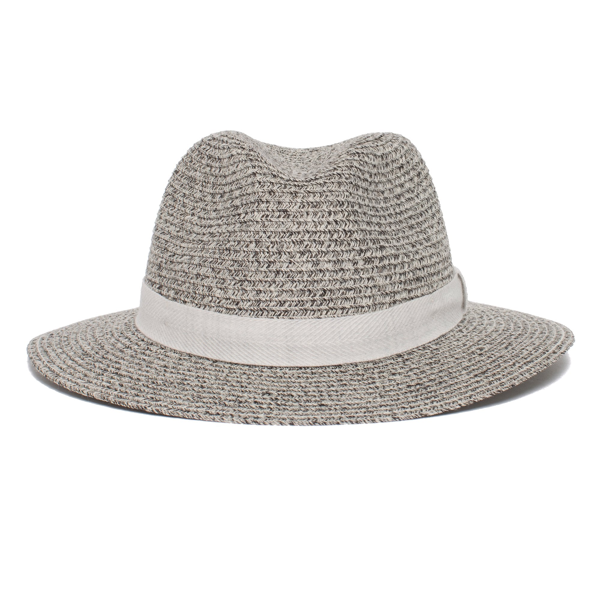 Goorin Bros. roll the dice center dent wide brim polyester fedora hat Black front view
