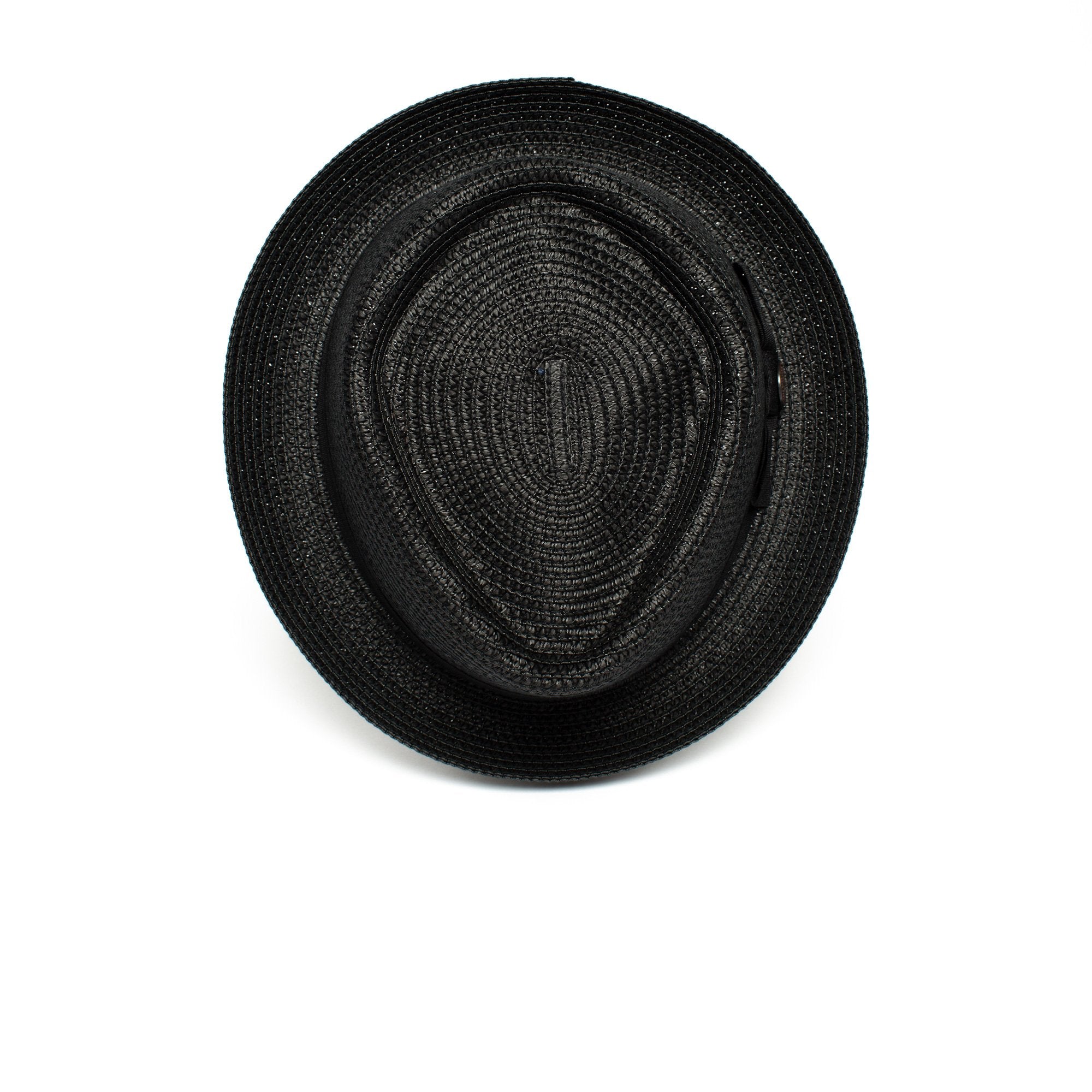 Goorin Bros. low country diamond short brim paper poly blend porkpie fedora hat Black top view