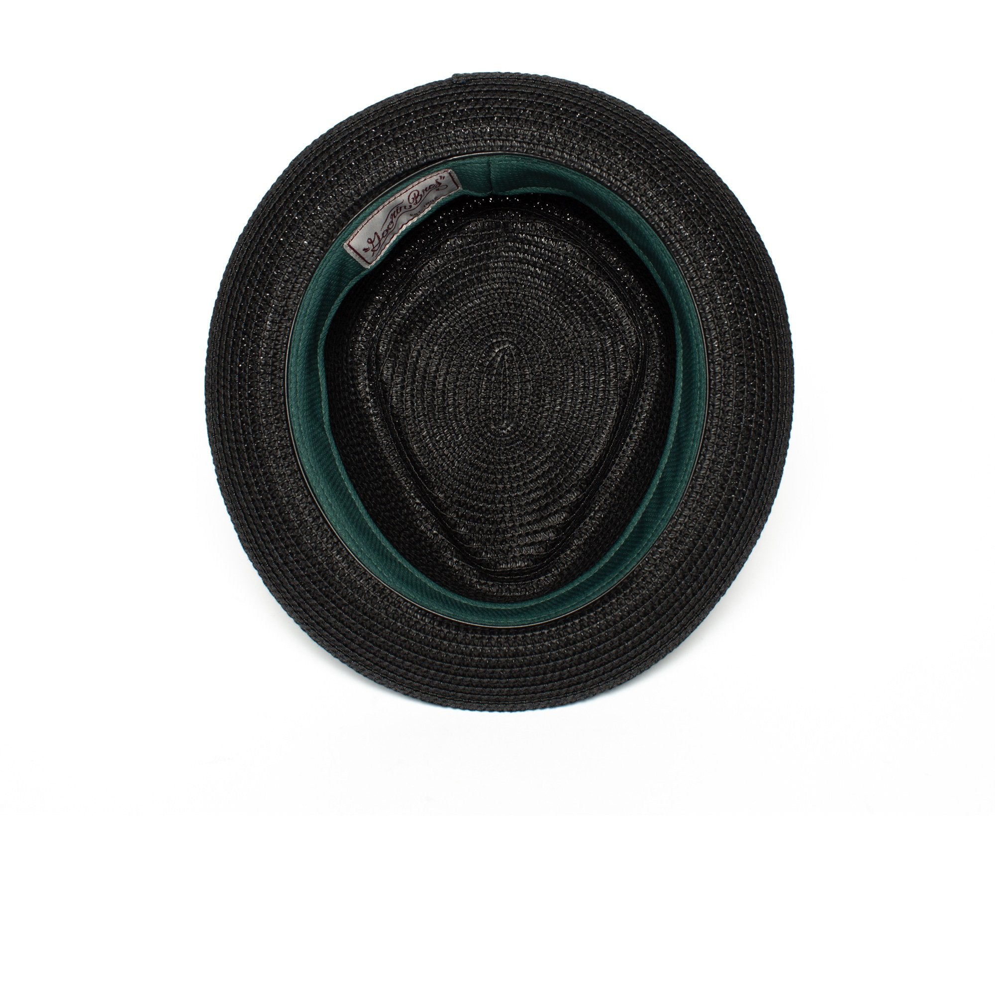Goorin Bros. low country diamond short brim paper poly blend porkpie fedora hat Black under view