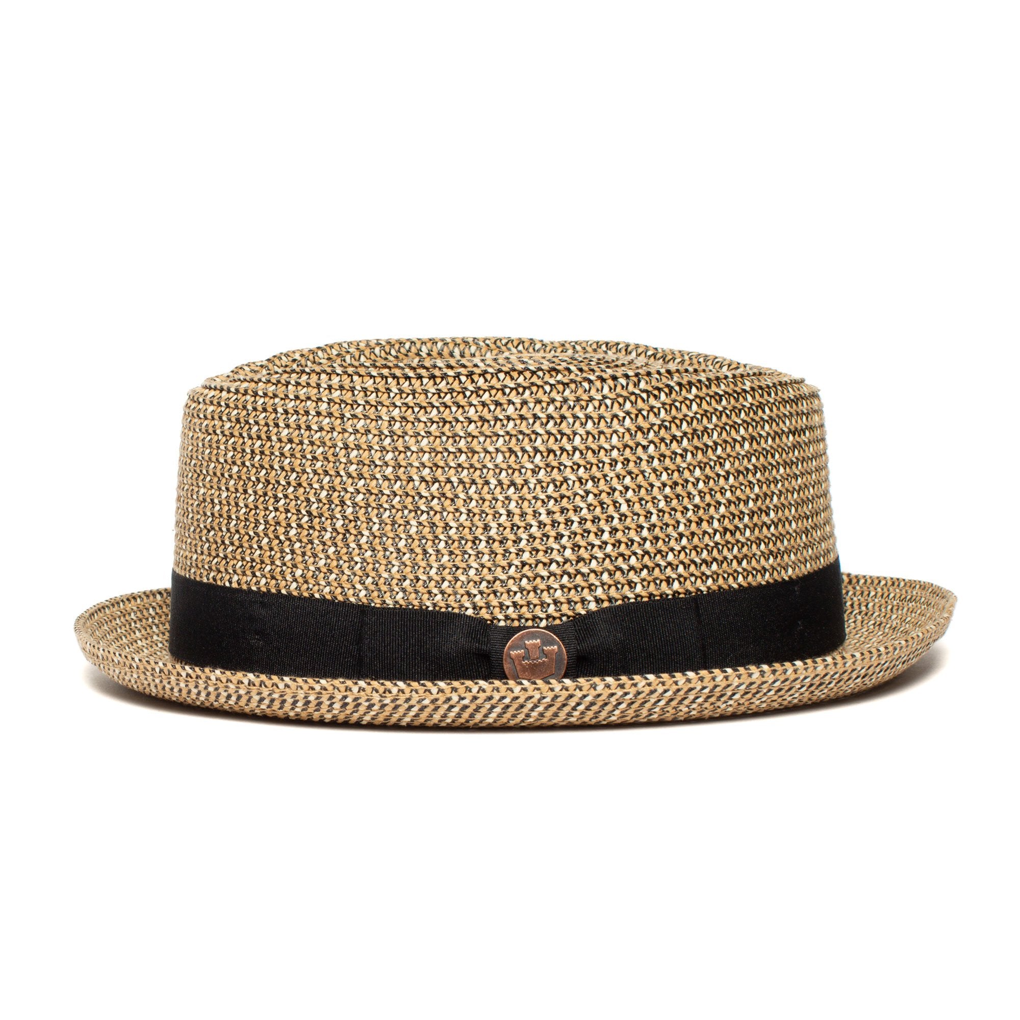 Goorin Bros. low country diamond short brim paper poly blend porkpie fedora hat Natural side view