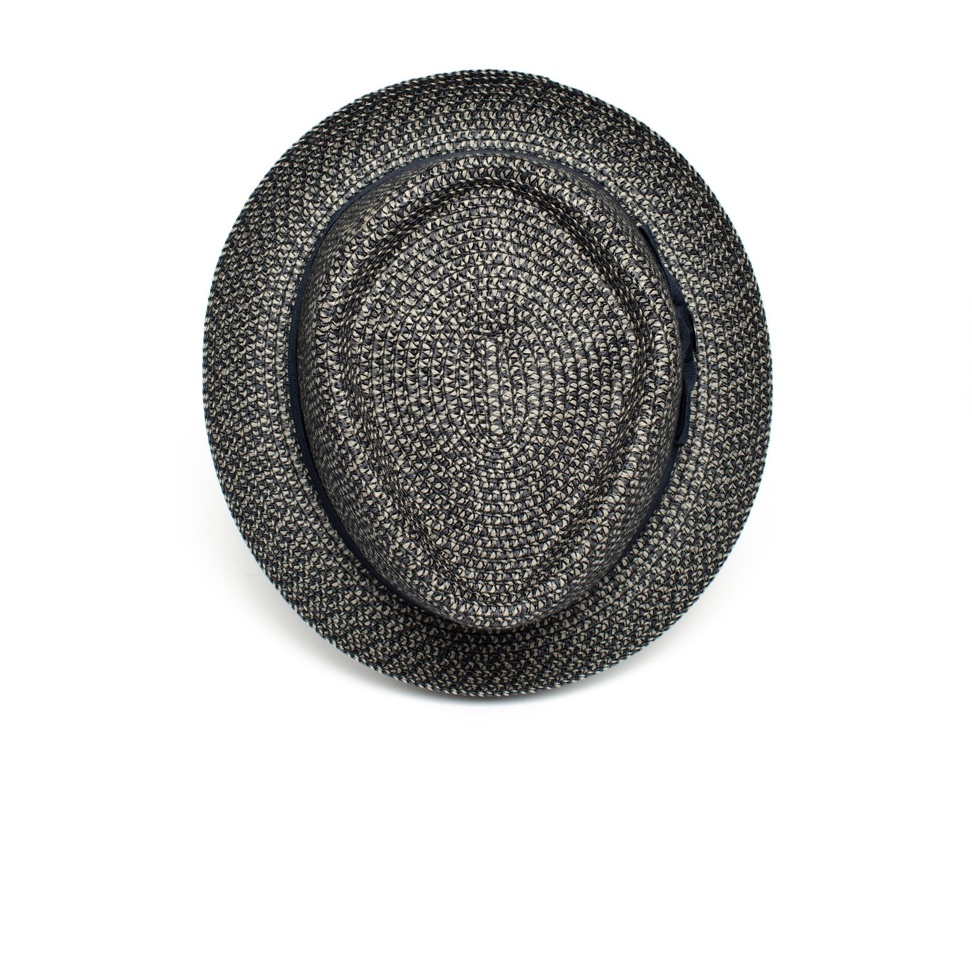 Goorin Bros. low country diamond short brim paper poly blend porkpie fedora hat Navy top view