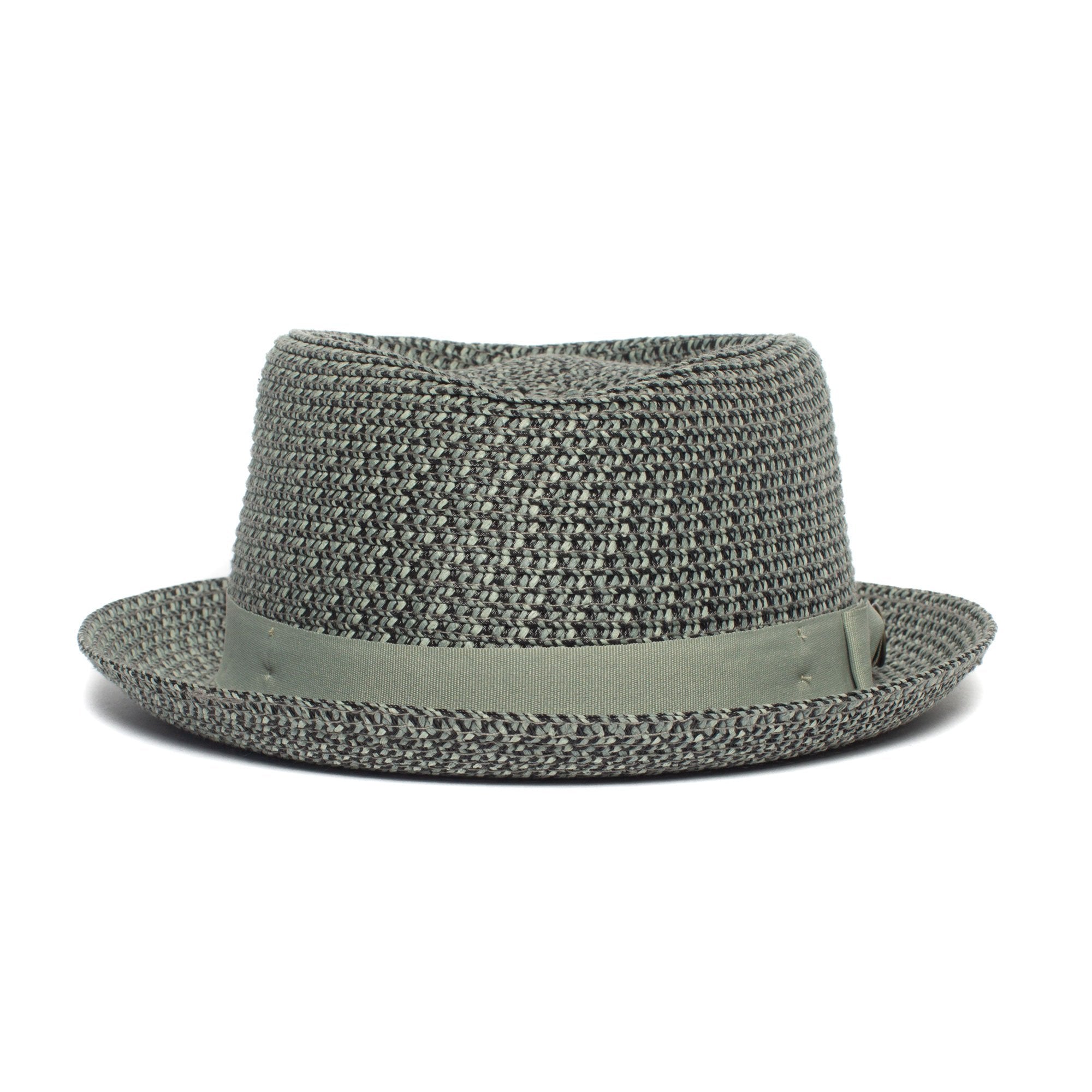 Goorin Bros. low country diamond short brim paper poly blend porkpie fedora hat Olive front view