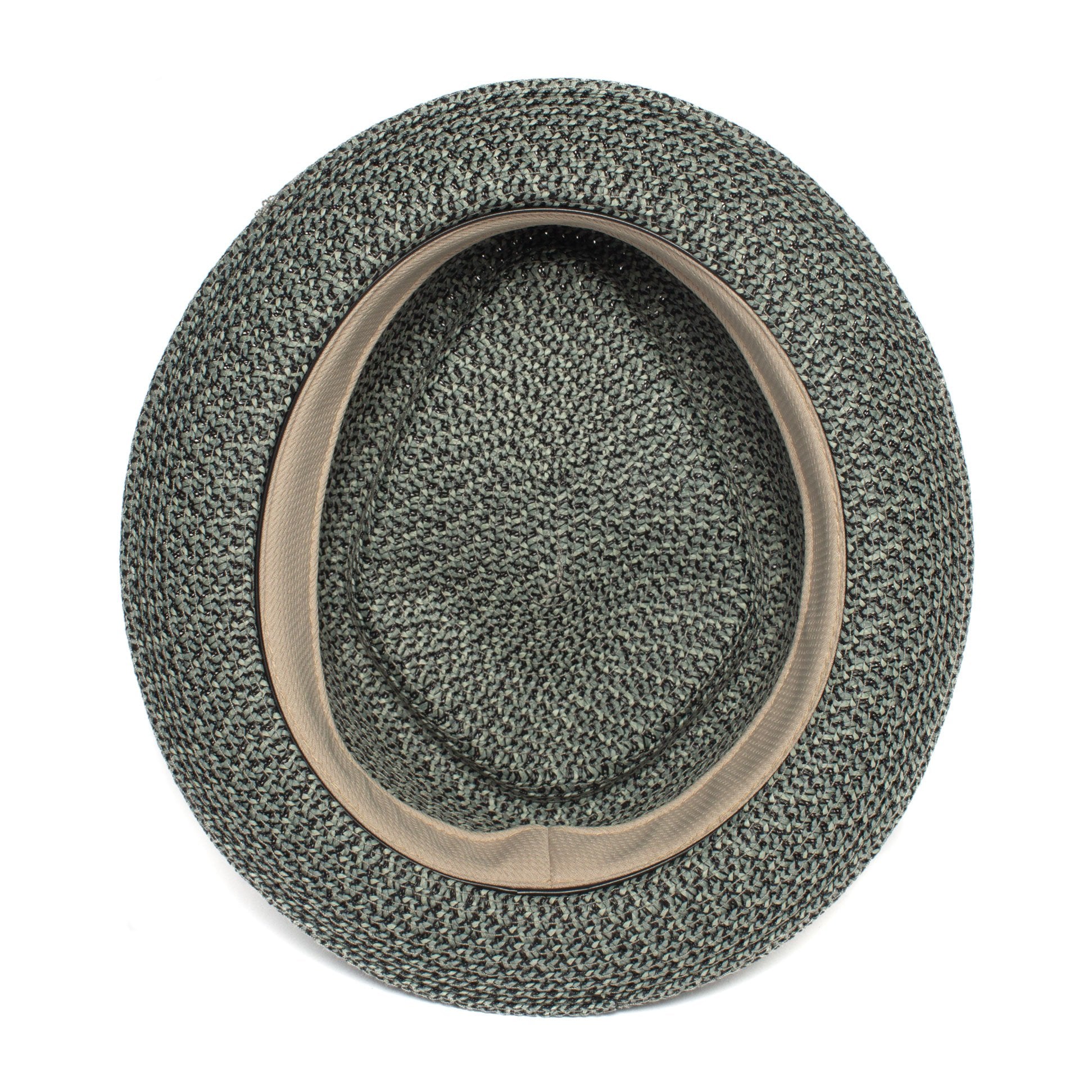 Goorin Bros. low country diamond short brim paper poly blend porkpie fedora hat Olive under view
