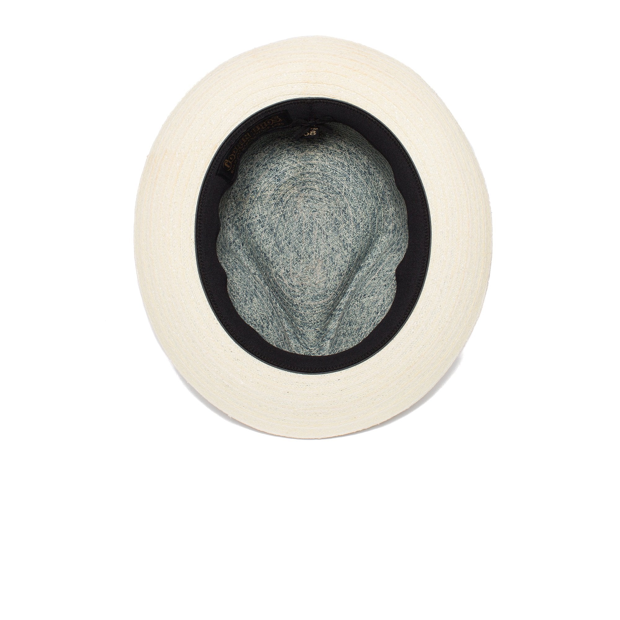 Goorin Bros. out of office teardrop medium brim straw fedora hat Slate under view