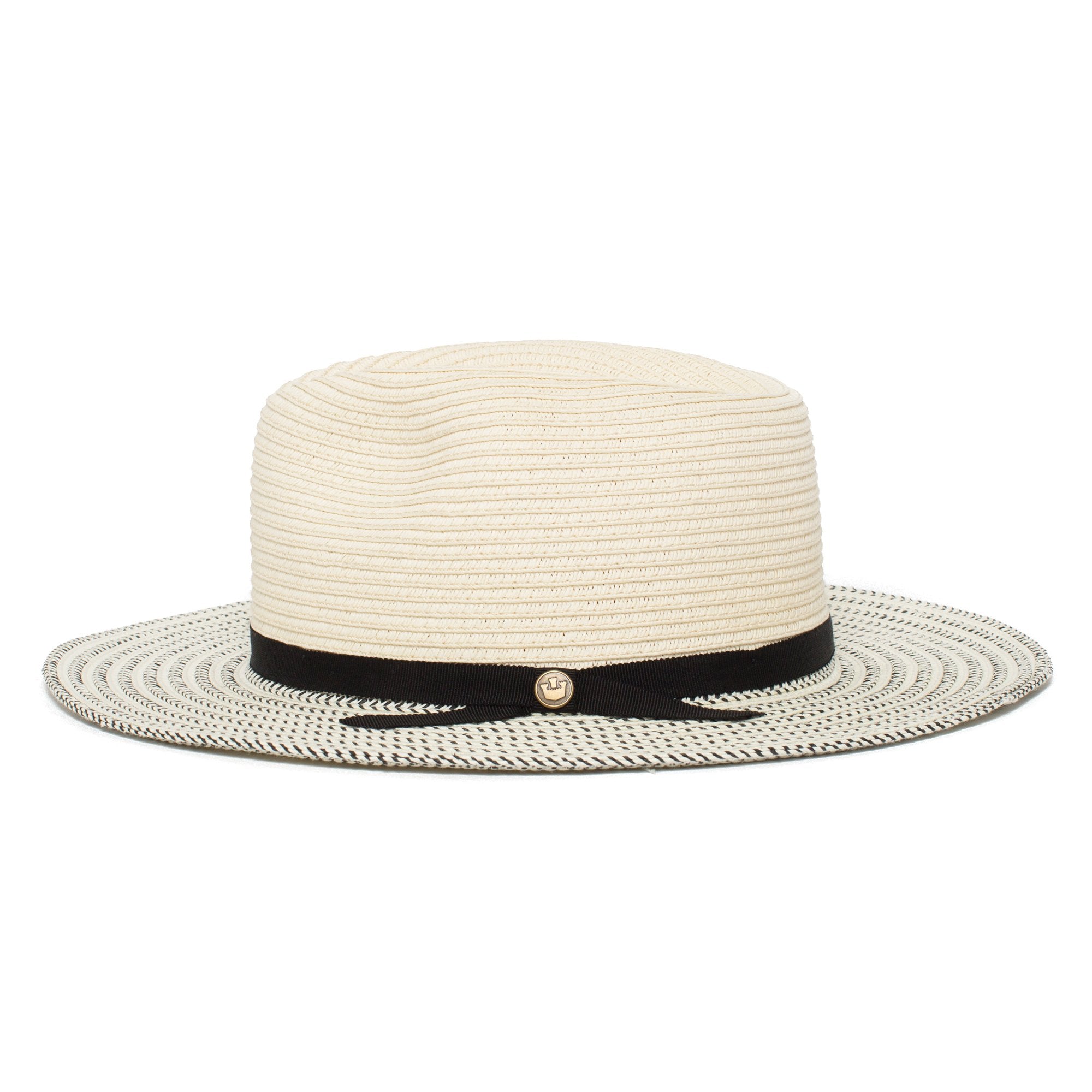 Goorin Bros. tamalina teardrop wide brim straw fedora hat White side view