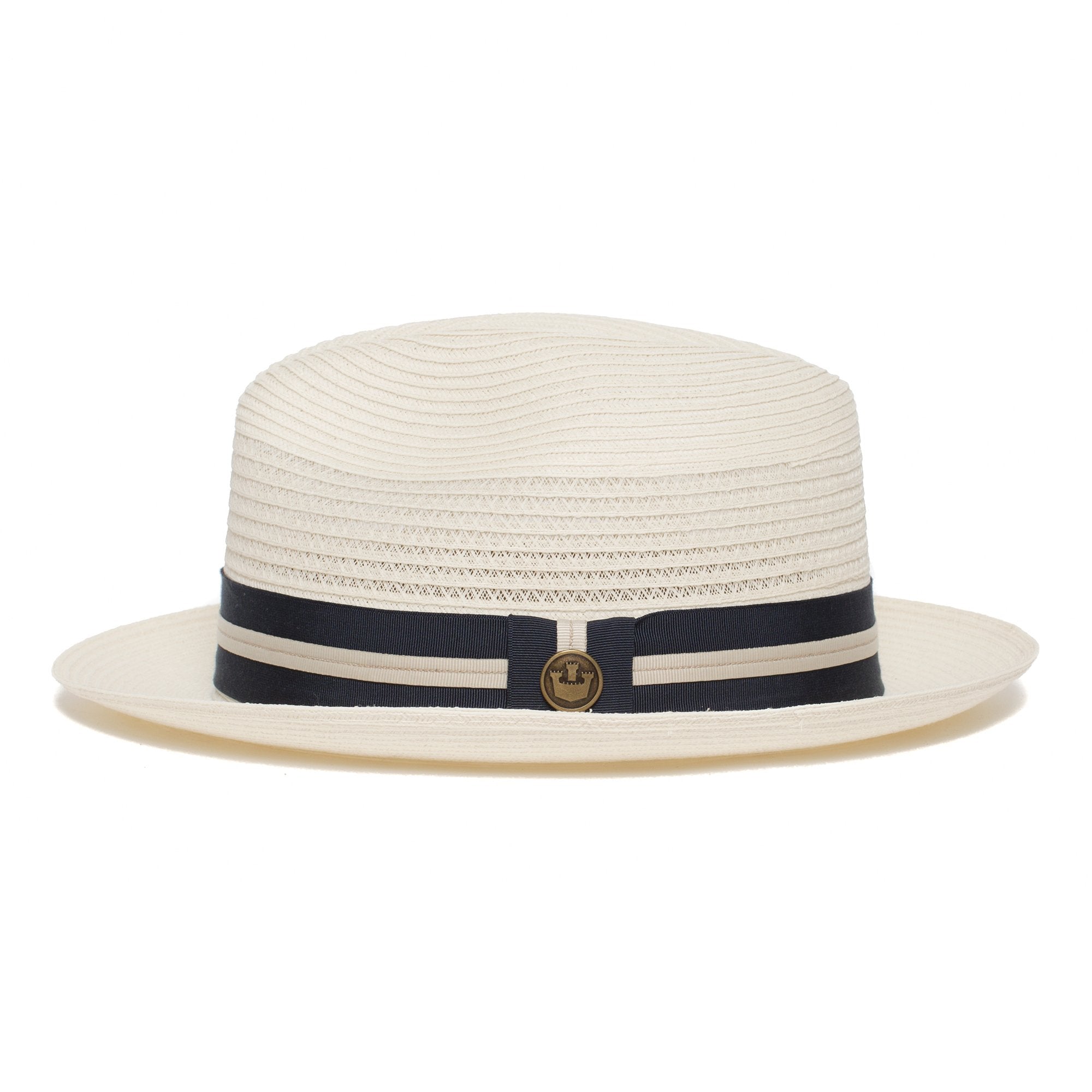 Goorin Bros. knox duncan center dent medium brim hemp fedora hat Natural side view