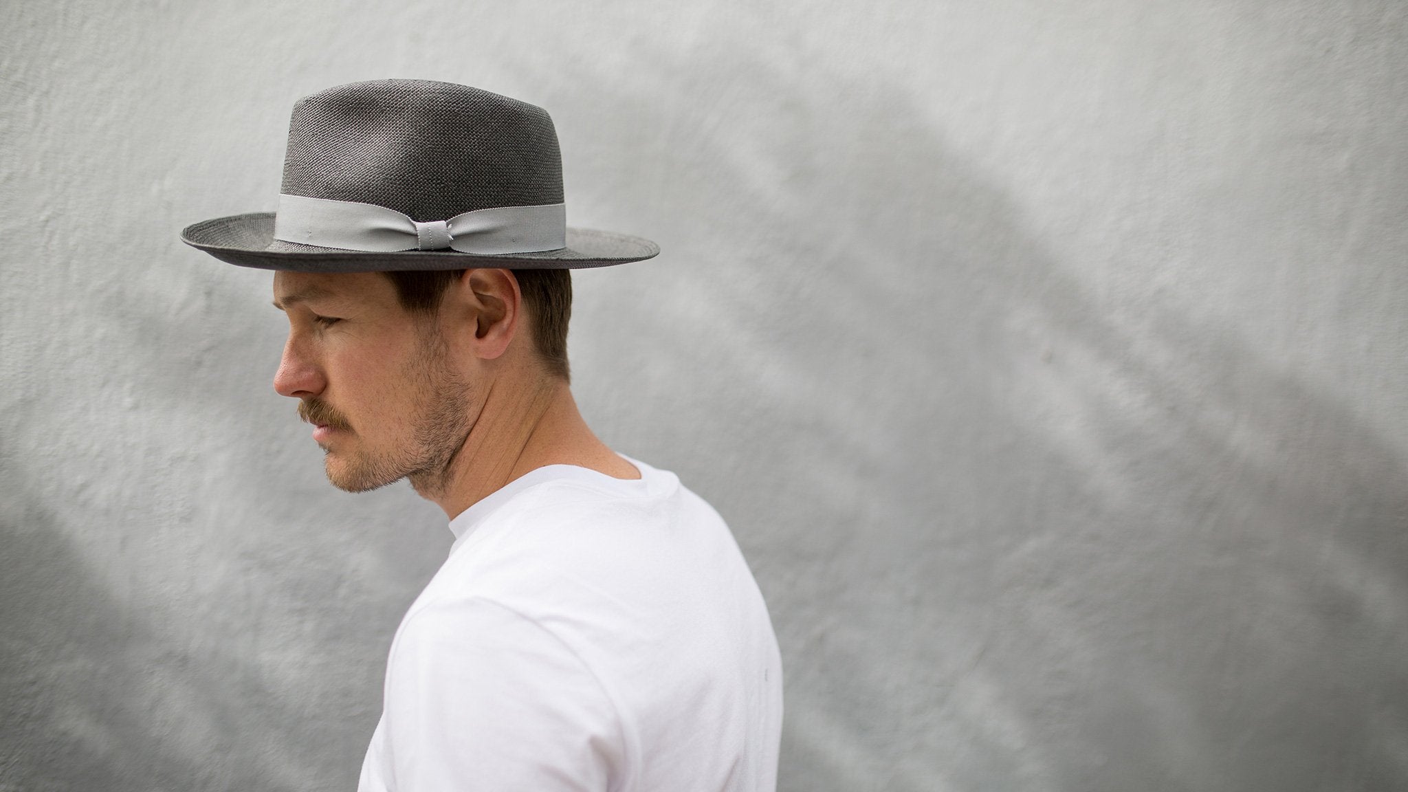 Goorin Bros. mr cash teardrop wide brim straw fedora hat Black hero shot on male model