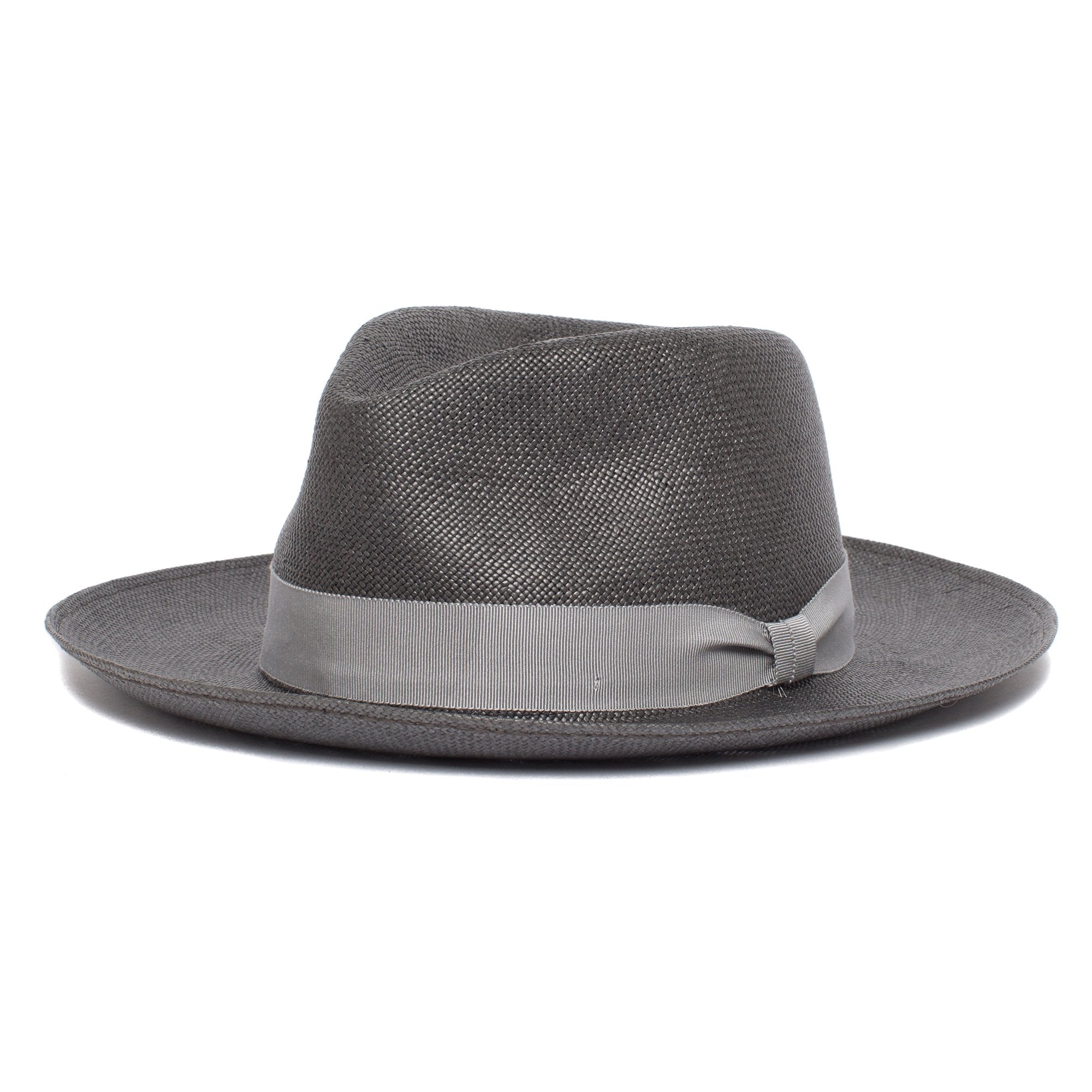 Goorin Bros. mr cash teardrop wide brim straw fedora hat Black left side view