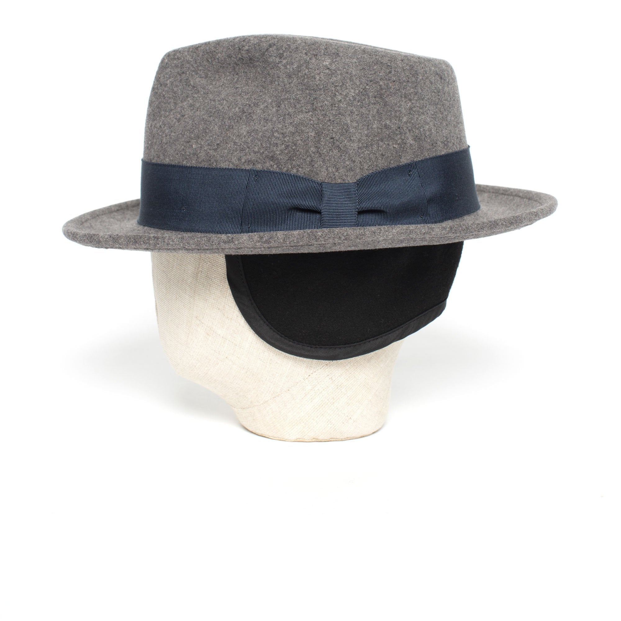 Goorin Bros. radley teardrop medium brim felt fedora hat Grey back view