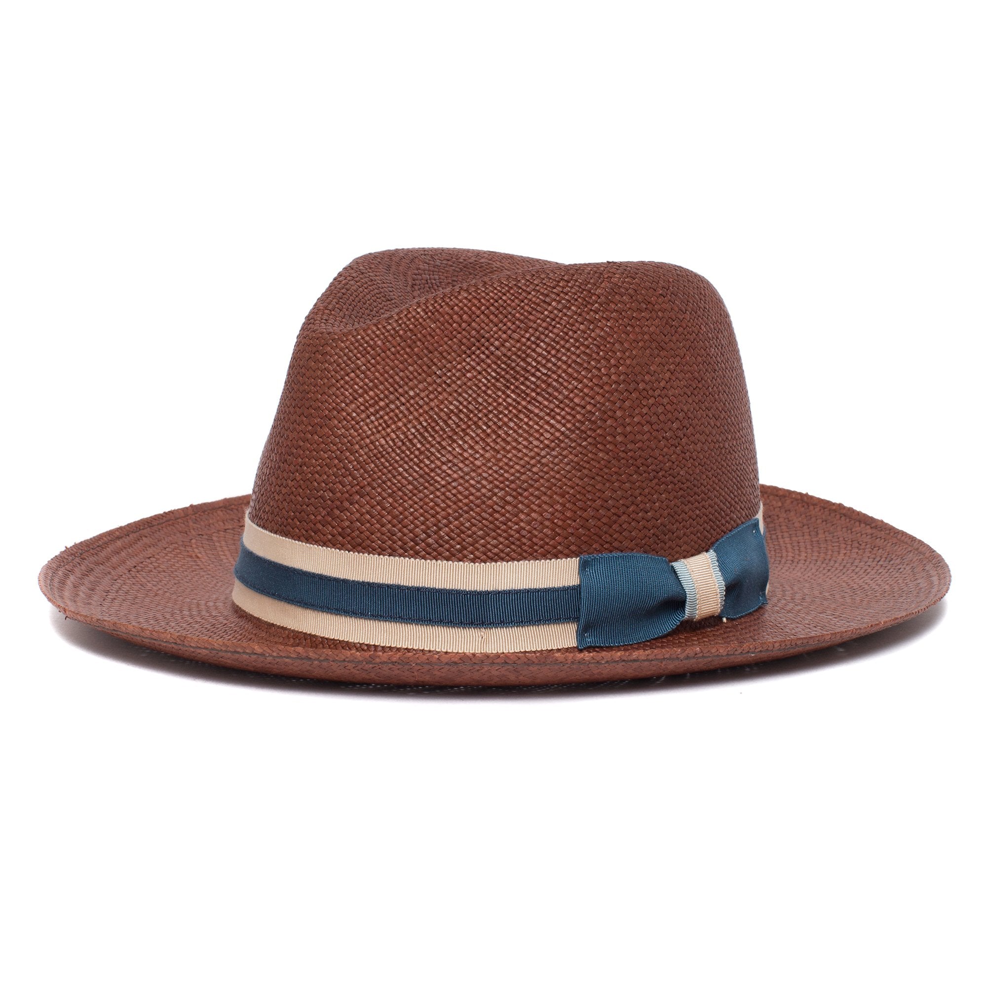 Goorin Bros. betty lynn center dent wide brim straw fedora hat Brown left side view