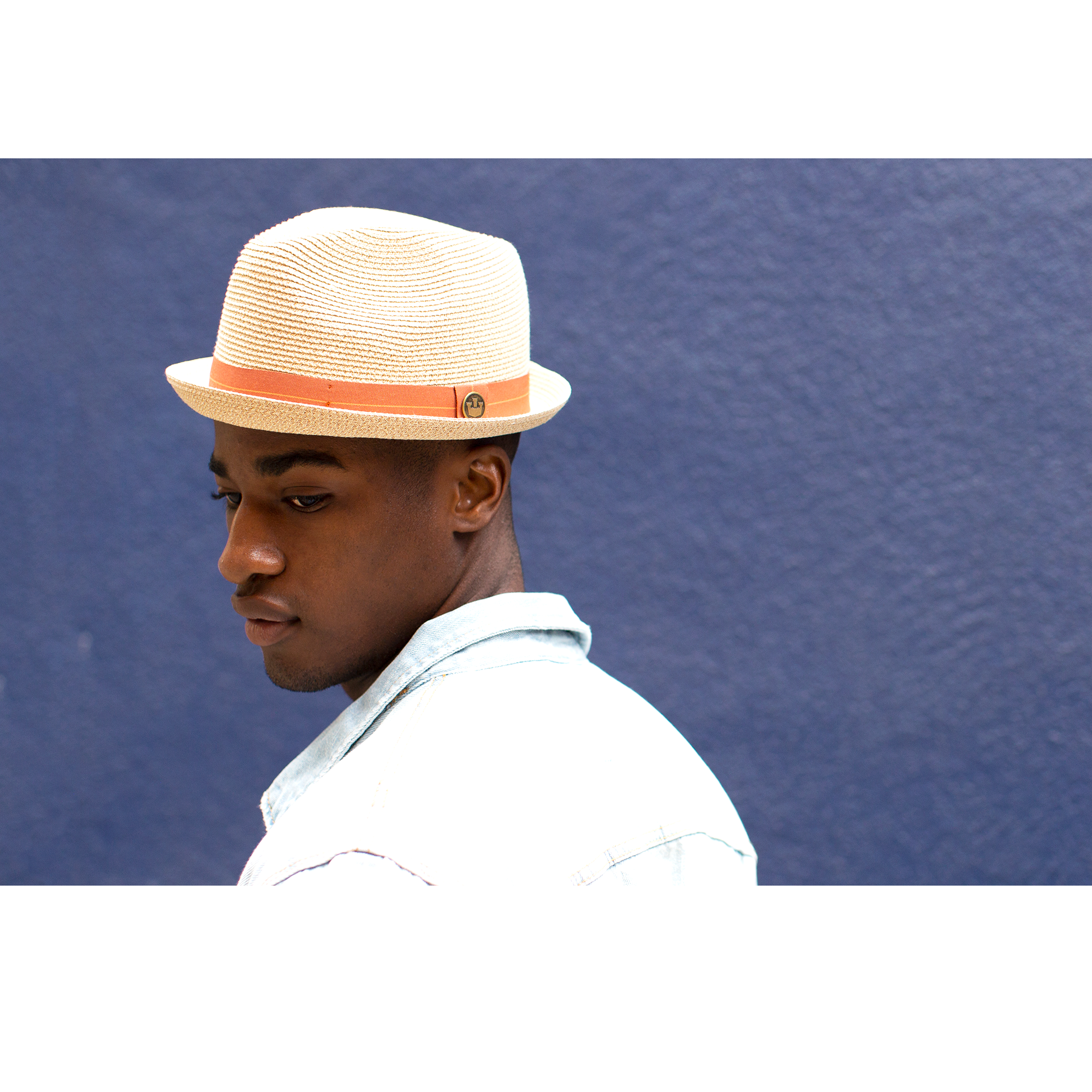 Goorin Bros. morgan thomas center dent short brim paper poly blend fedora hat Natural mens styling