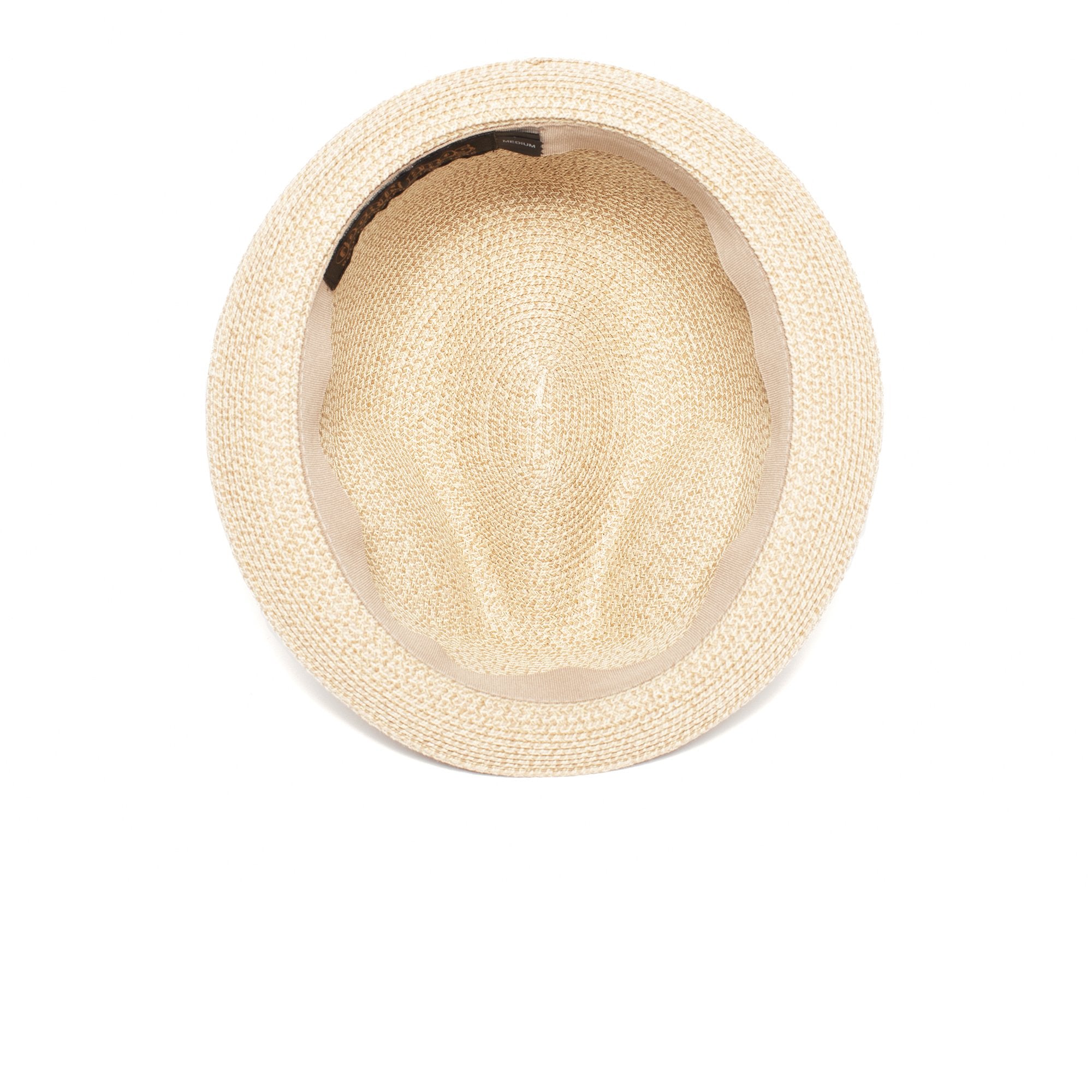 Goorin Bros. morgan thomas center dent short brim paper poly blend fedora hat Natural under view