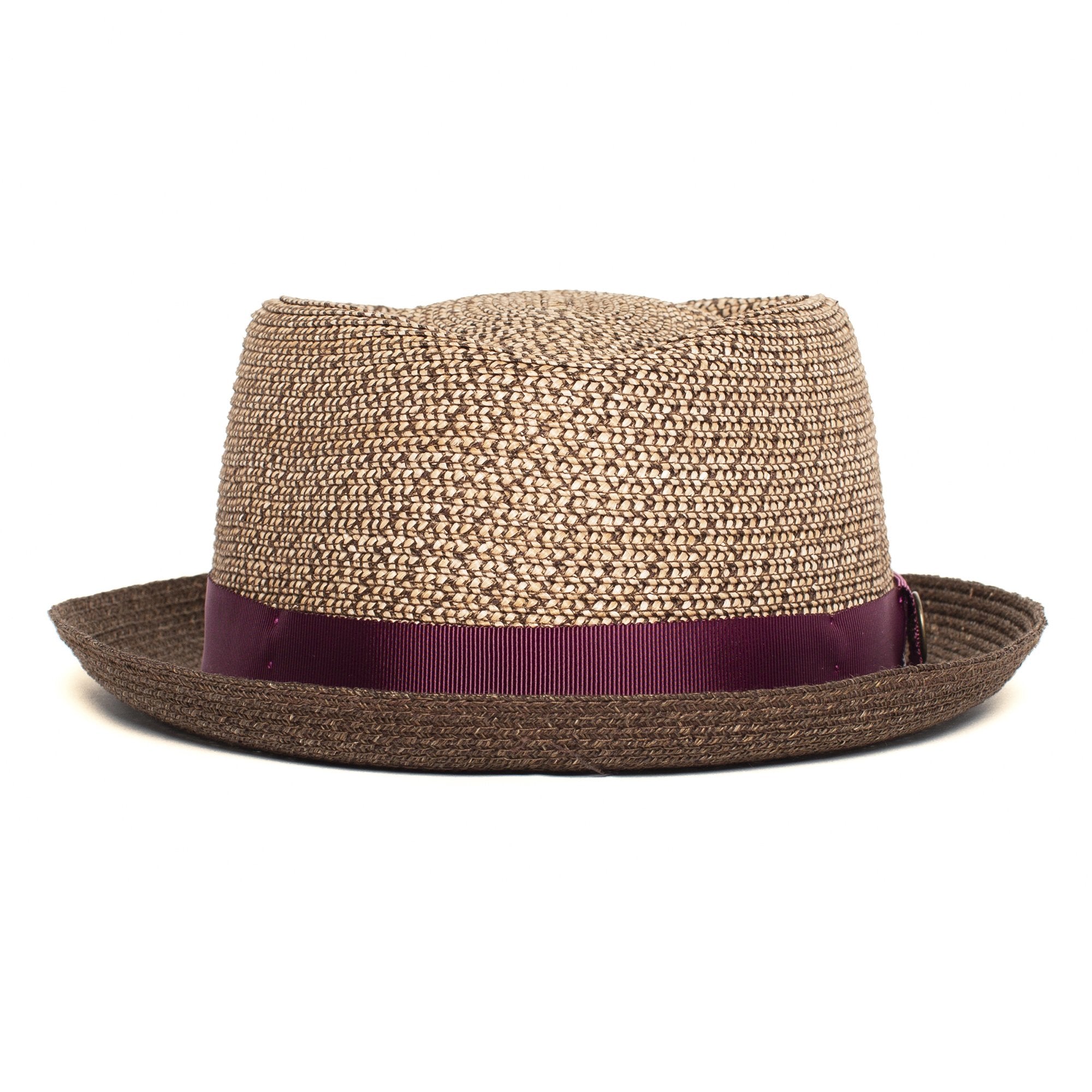 Goorin Bros. uncle manny diamond short brim straw porkpie fedora hat Natural front view