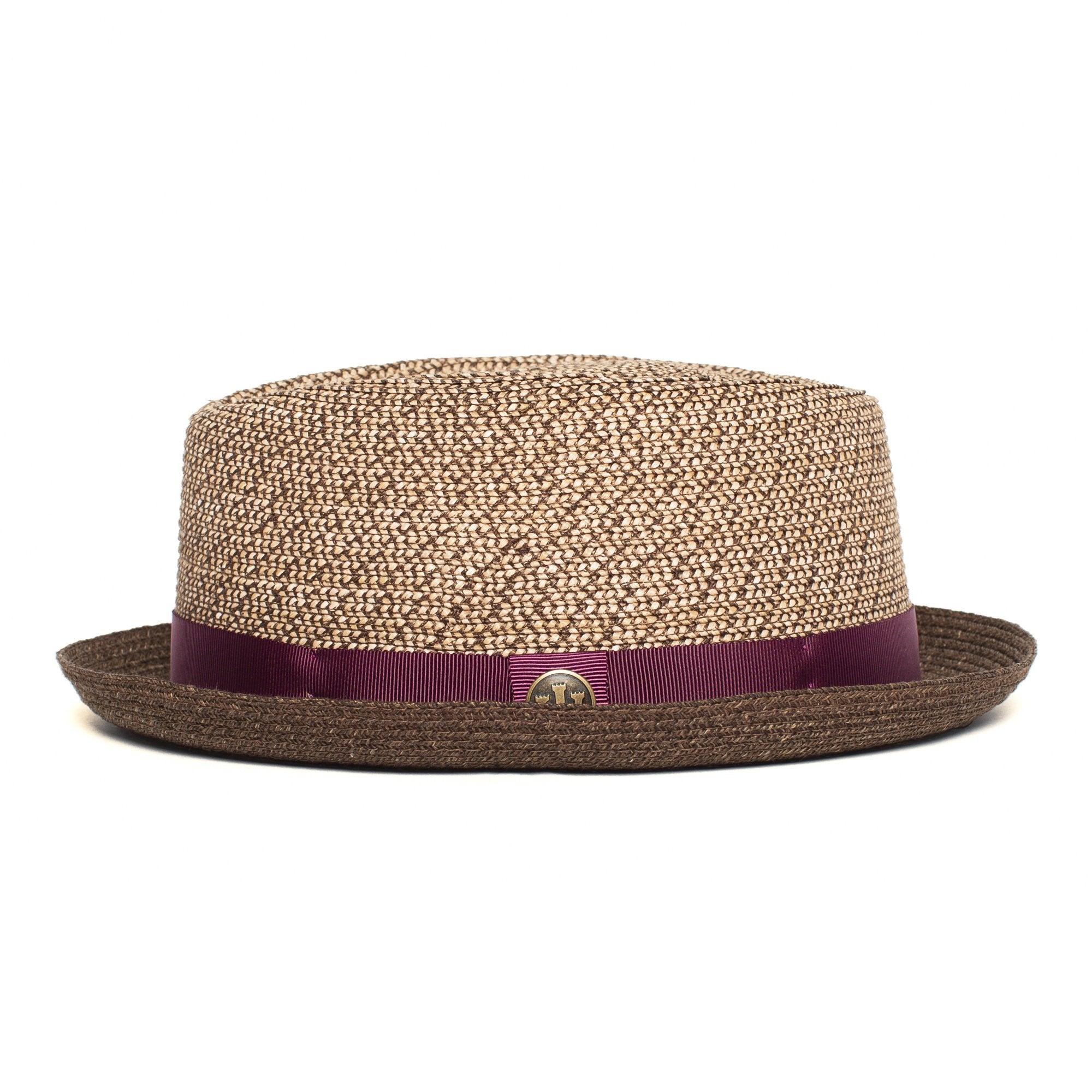 Goorin Bros. uncle manny diamond short brim straw porkpie fedora hat Natural side view