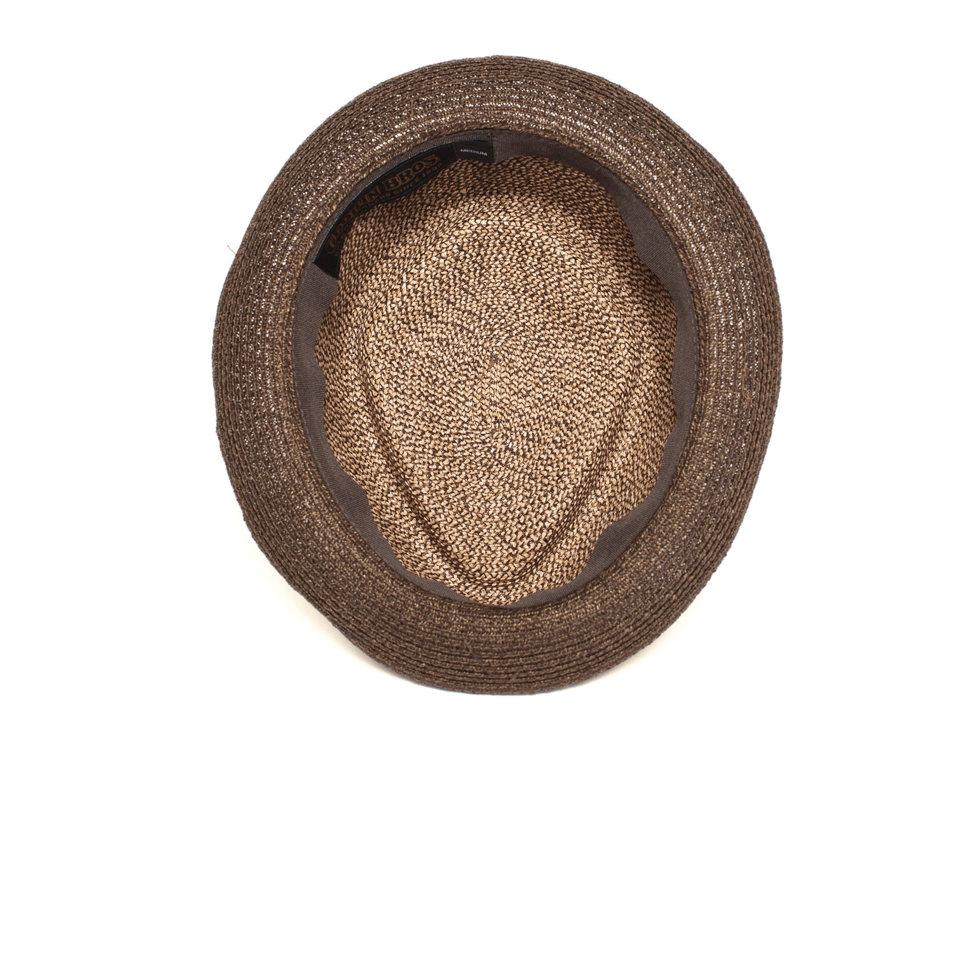 Goorin Bros. uncle manny diamond short brim straw porkpie fedora hat Natural under view