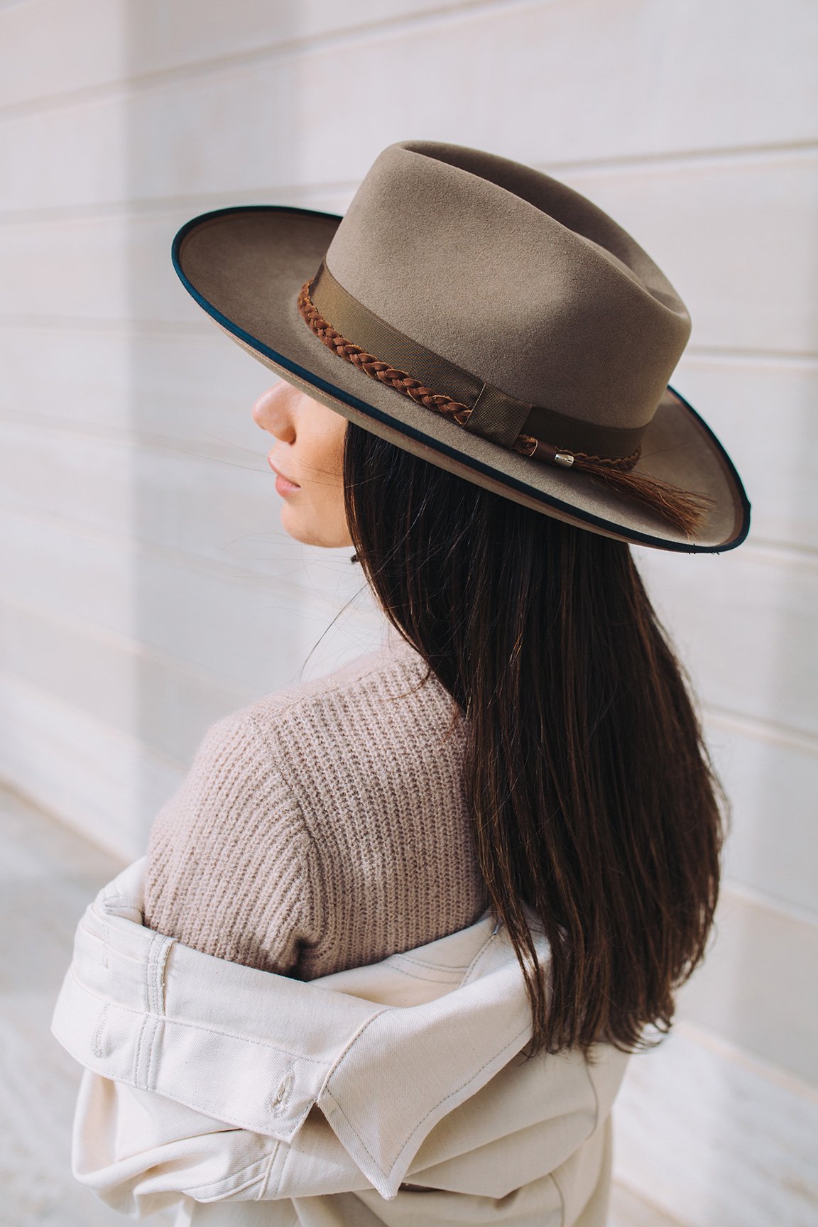 Goorin Bros. aw shoot wool wide brim fedora Tan Lifestyle Womens