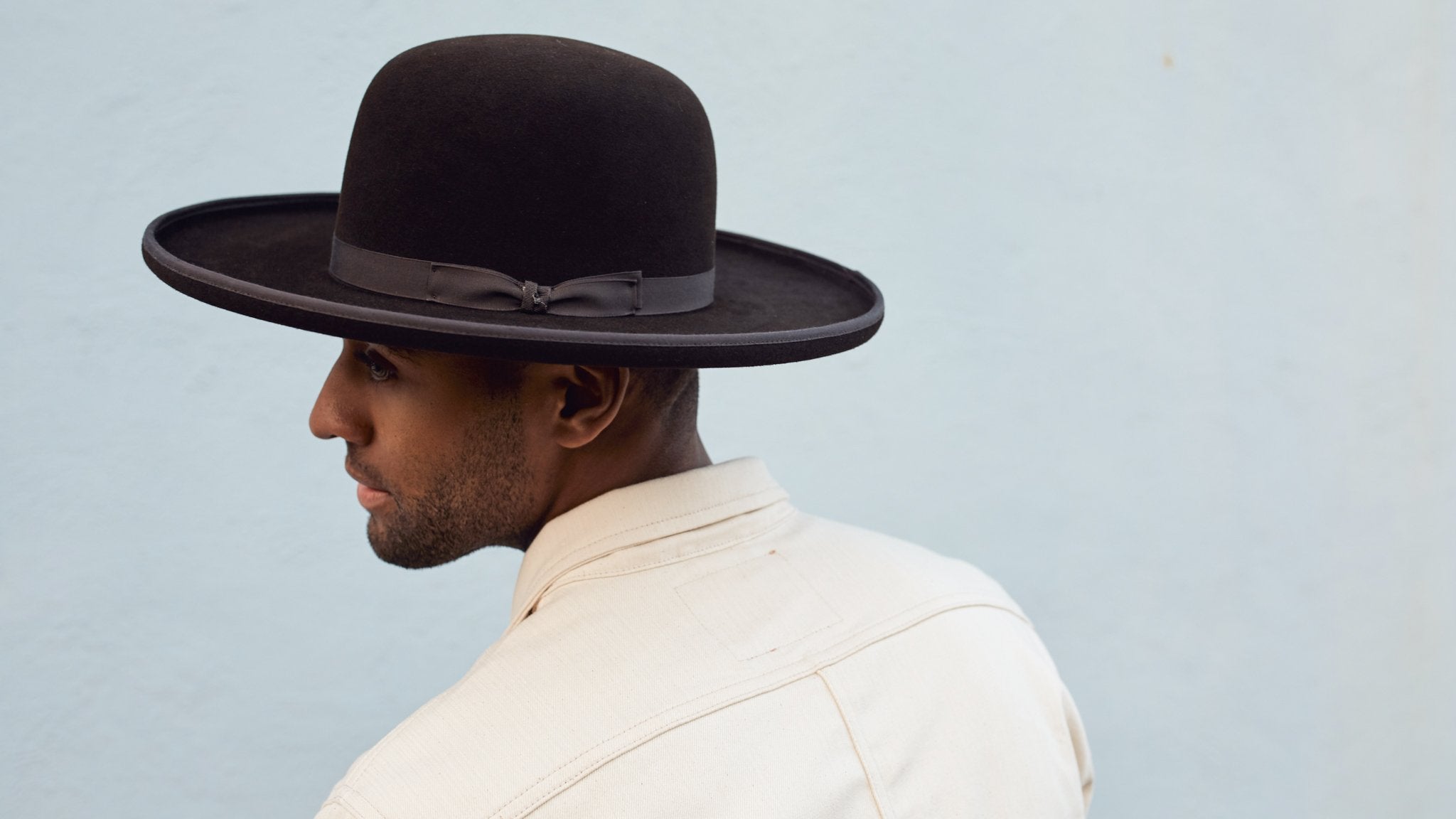 Goorin Bros. bad tony wool wide brim fedora Brown hero shot on male model